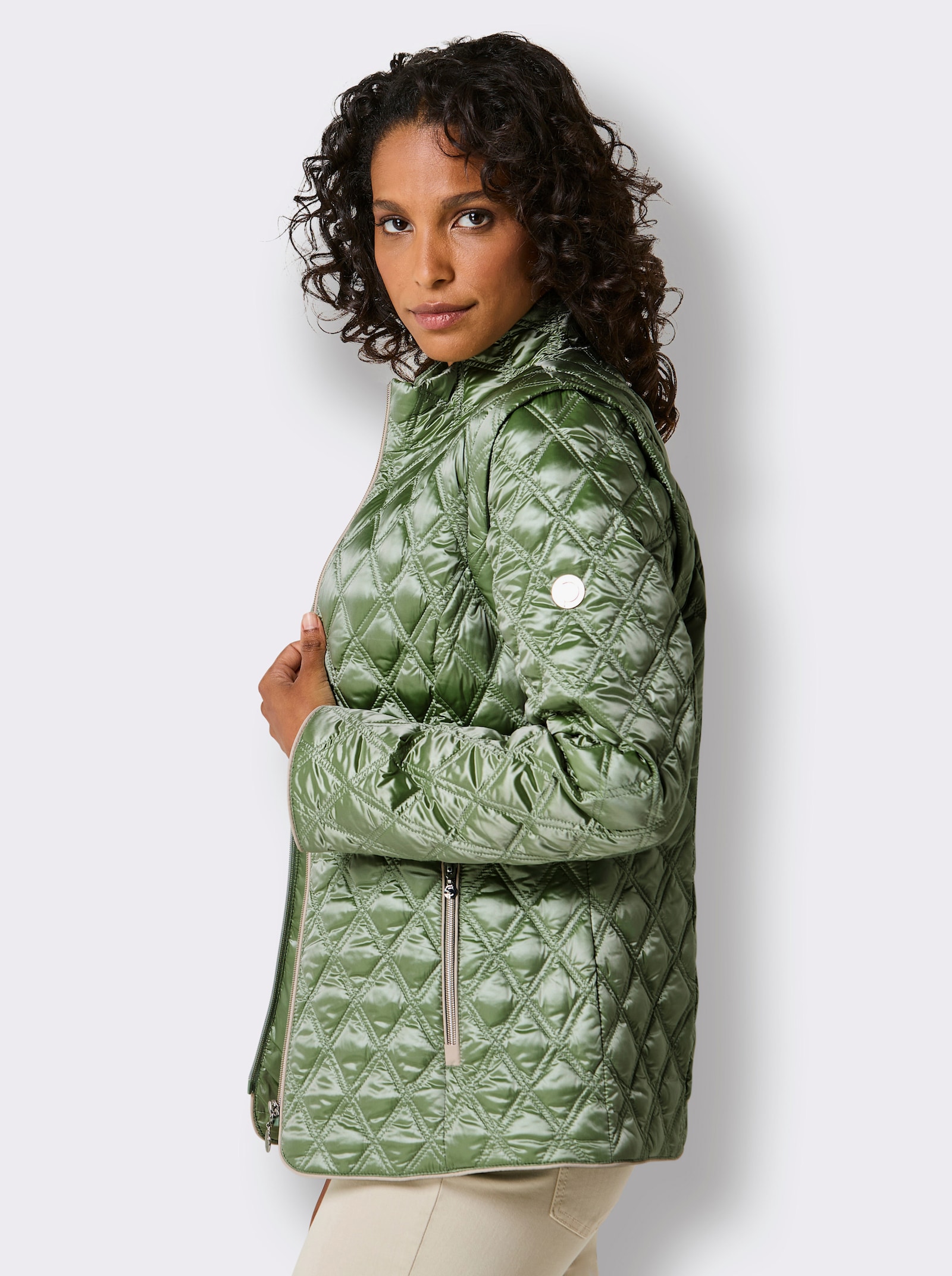 CREATION L PREMIUM Veste légère en duvet, 2 façons de la porter - eucalyptus