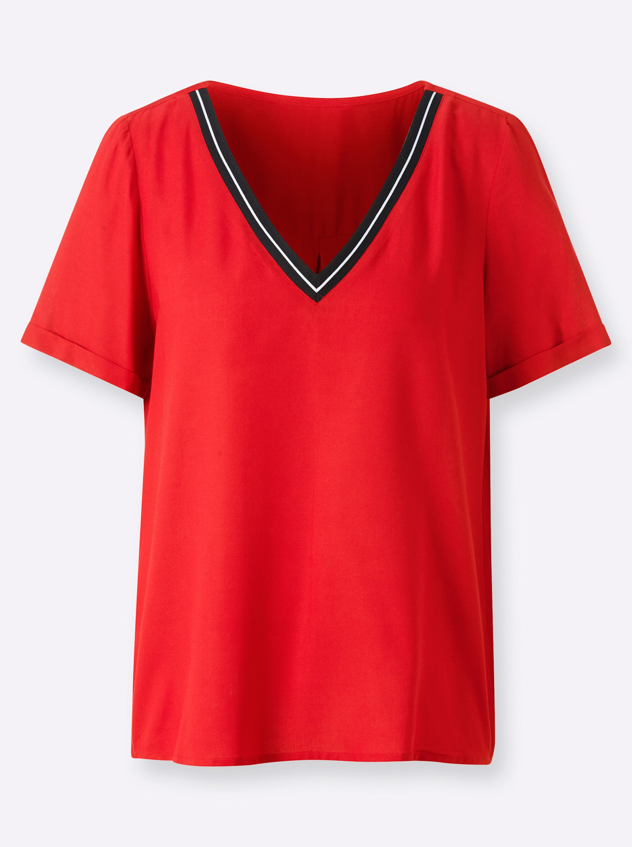 Witt Weiden Damen Kurzarmbluse rot  - Onlineshop Witt Weiden