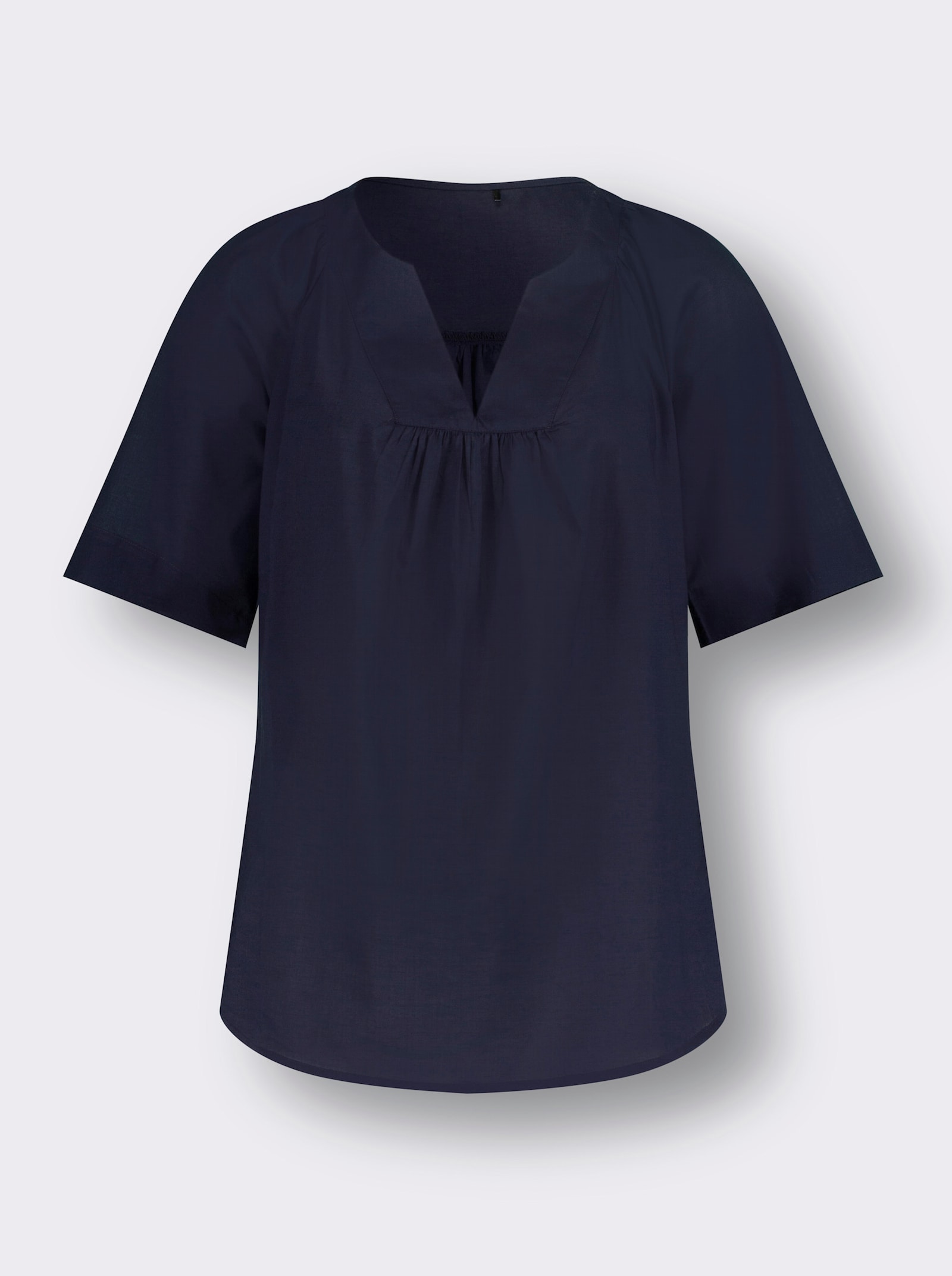 Tunika mit Raffungen - marine