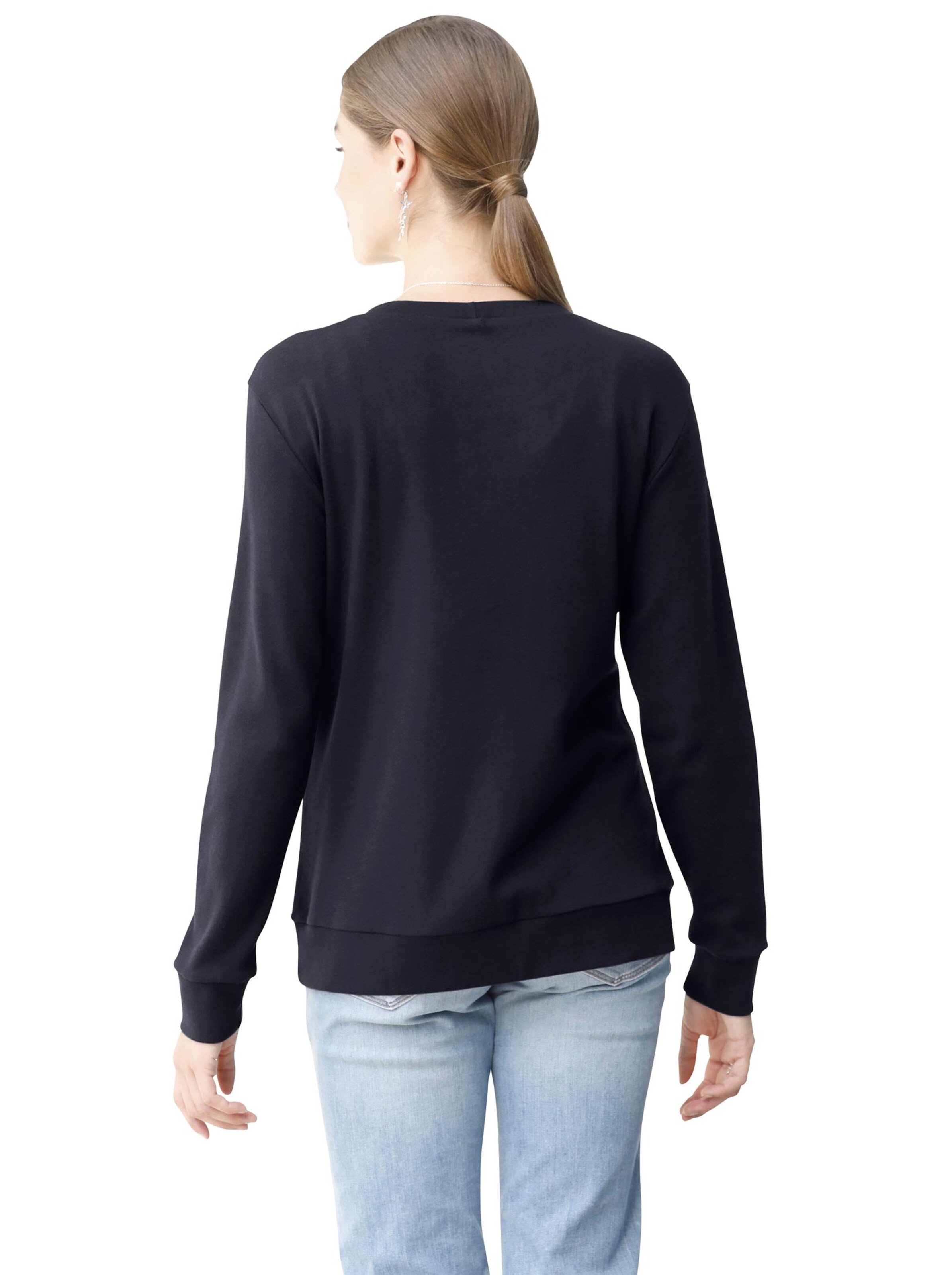 Sweatshirt - marine-gemustert