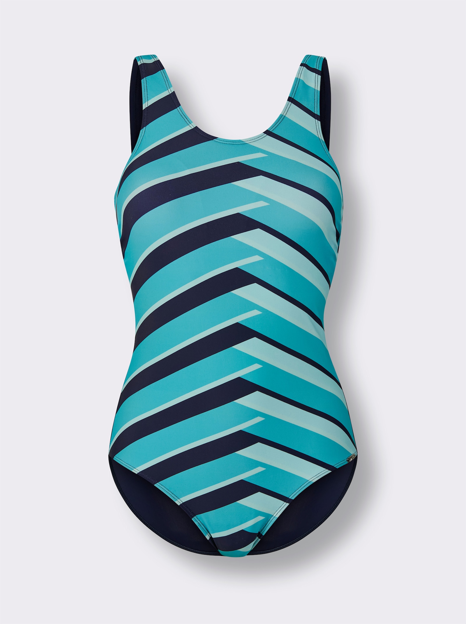 feel good Badeanzug - mint-türkis-bedruckt
