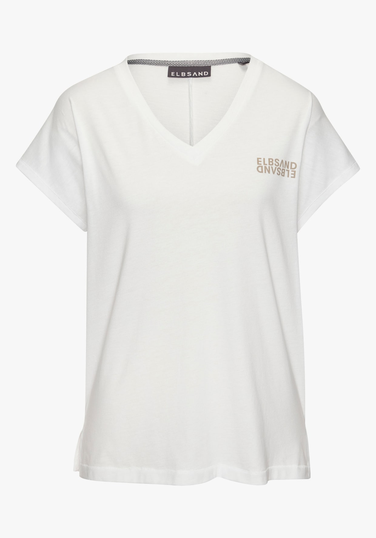 Elbsand V-Shirt - weiß