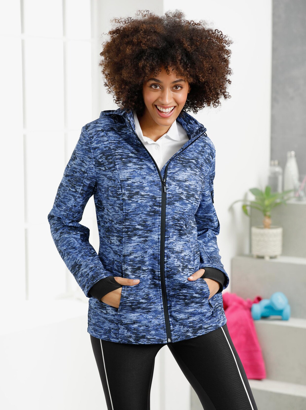 Catamaran Sports Funktionsjacke - royalblau-gemustert