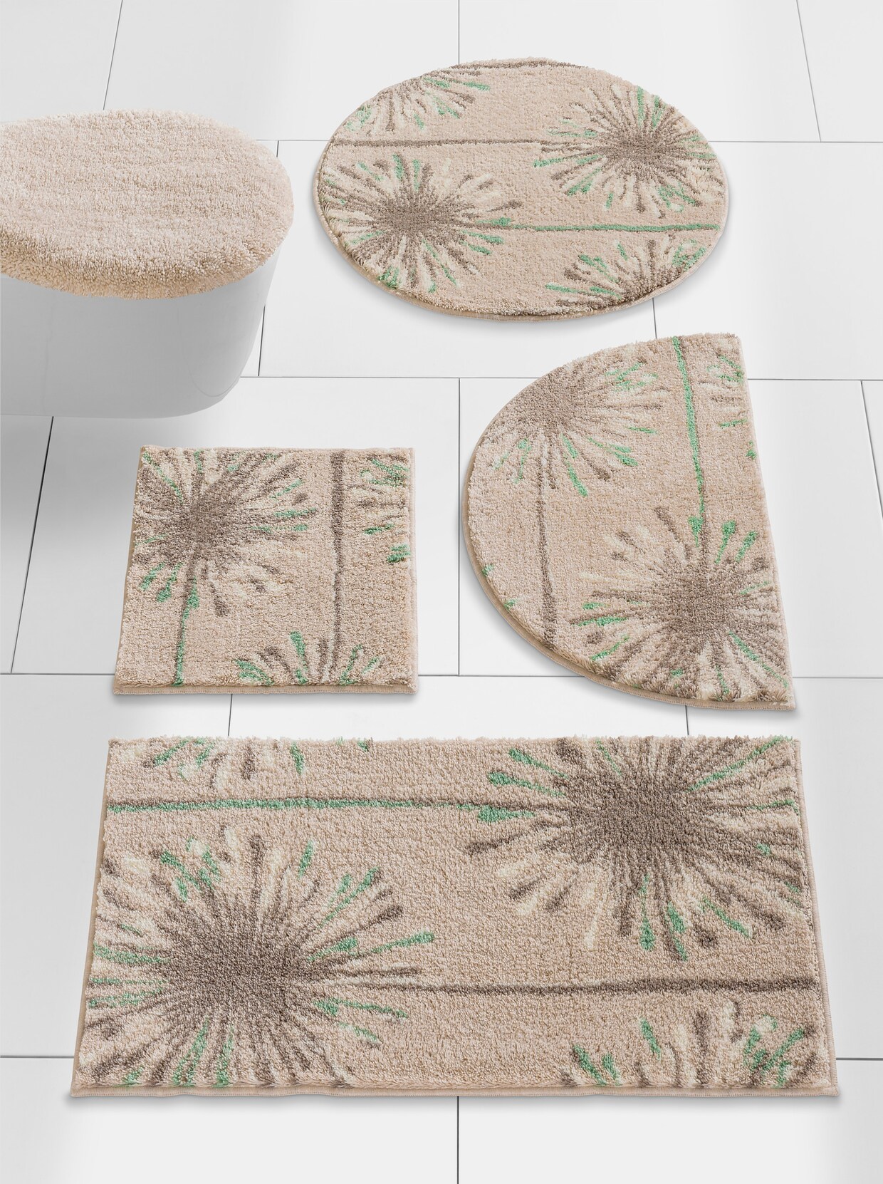 Grund Badmat - taupe/groen