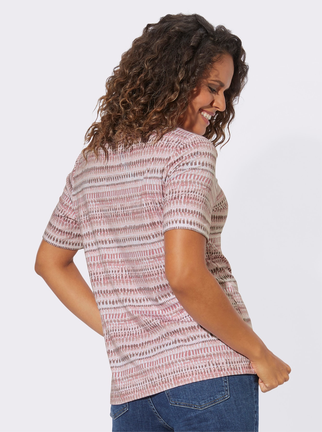 Shirt met print - mauve/ecru bedrukt