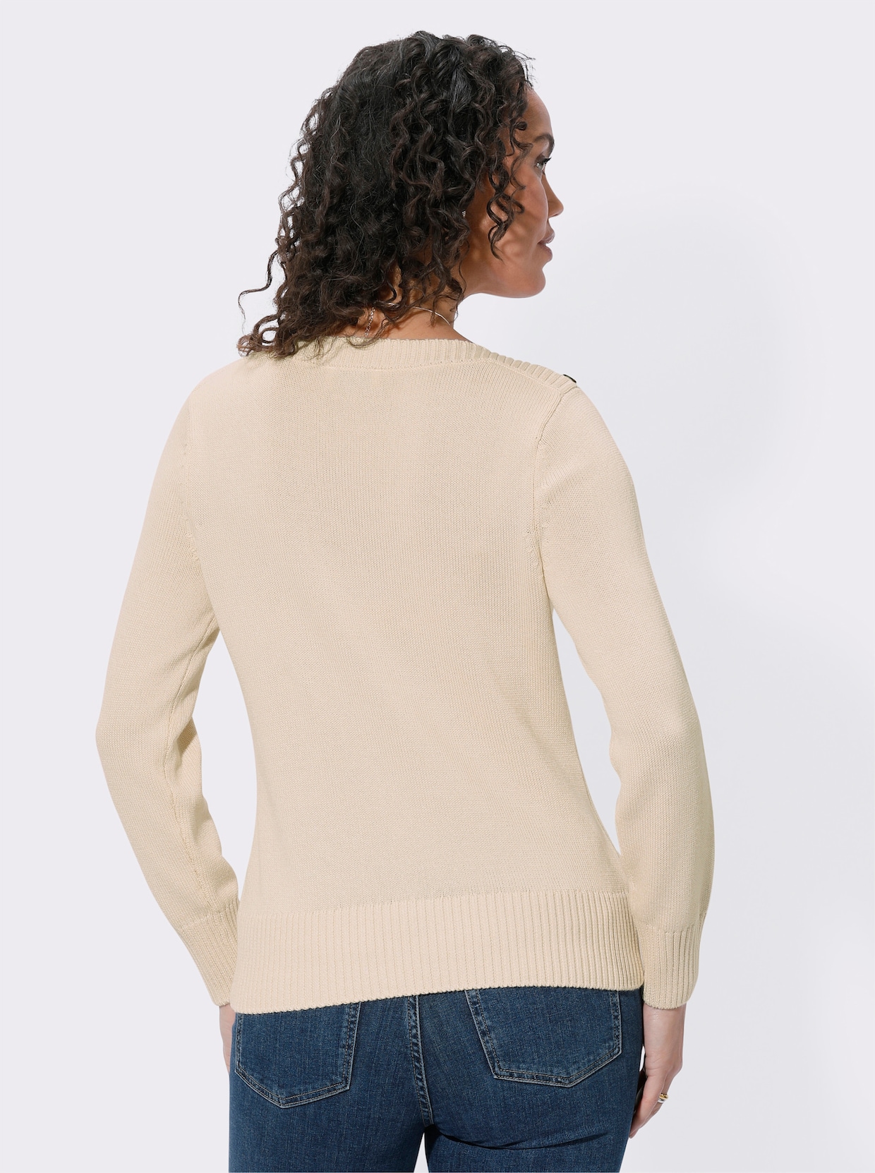 Pullover met lange mouwen - ivoor gemêleerd