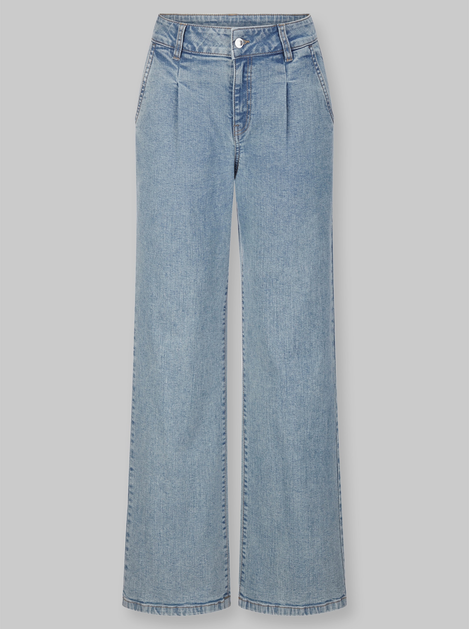 heine Jeans mit weitem Bein - blue-bleached
