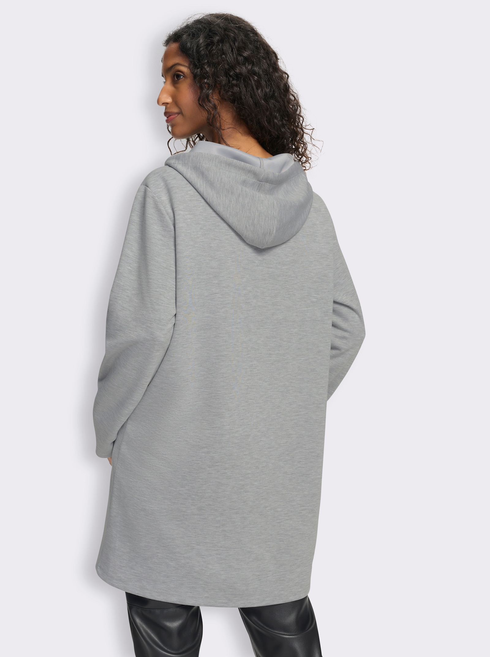 heine Shirtjacke mit Patches - grau-meliert