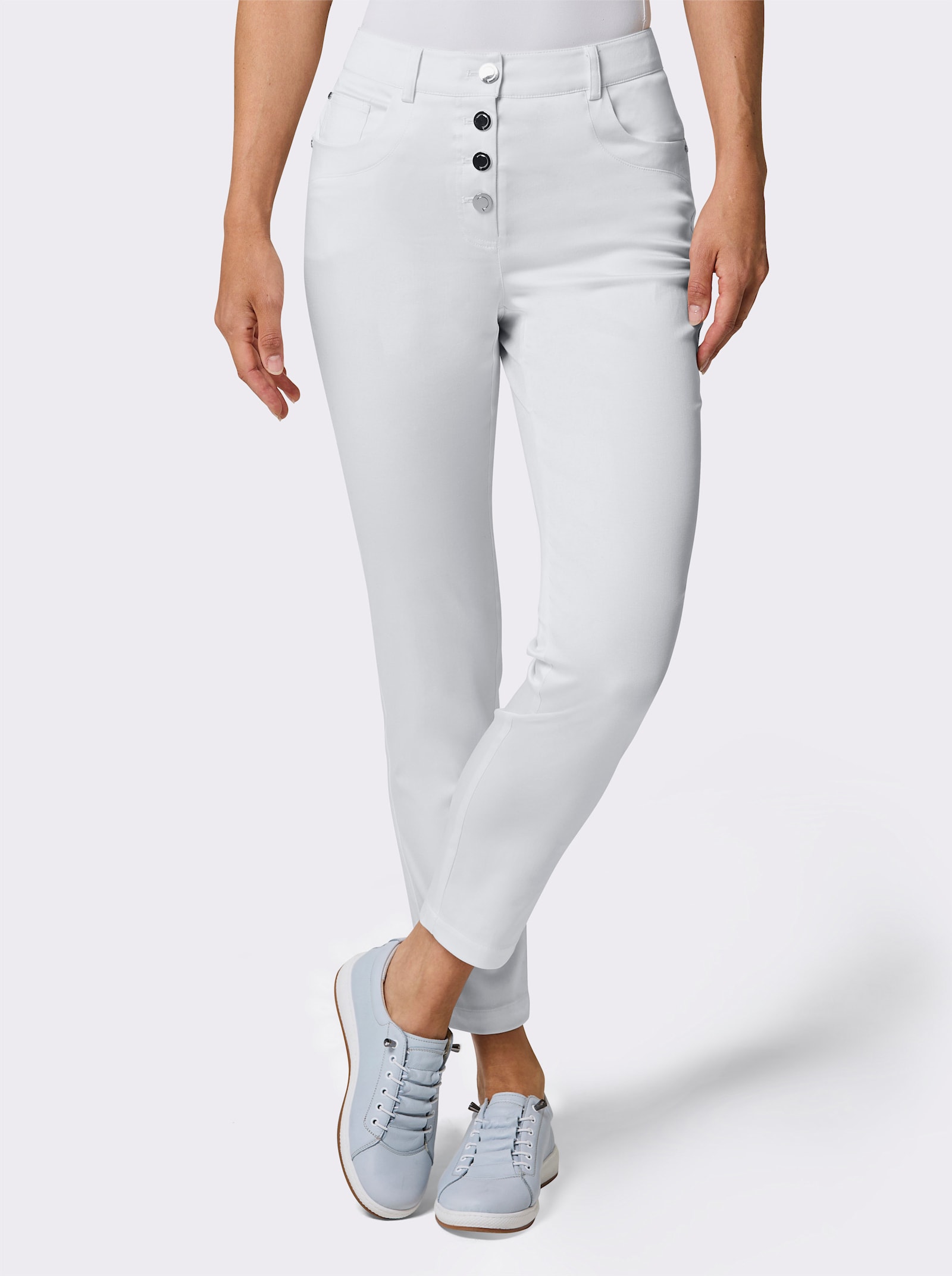 CREATION L PREMIUM Hose mit Lyocell - weiß