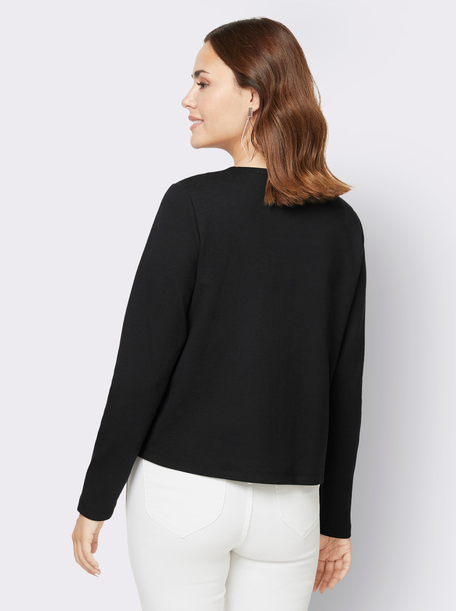 Shirtjacke mit Lyocell-Anteil - schwarz