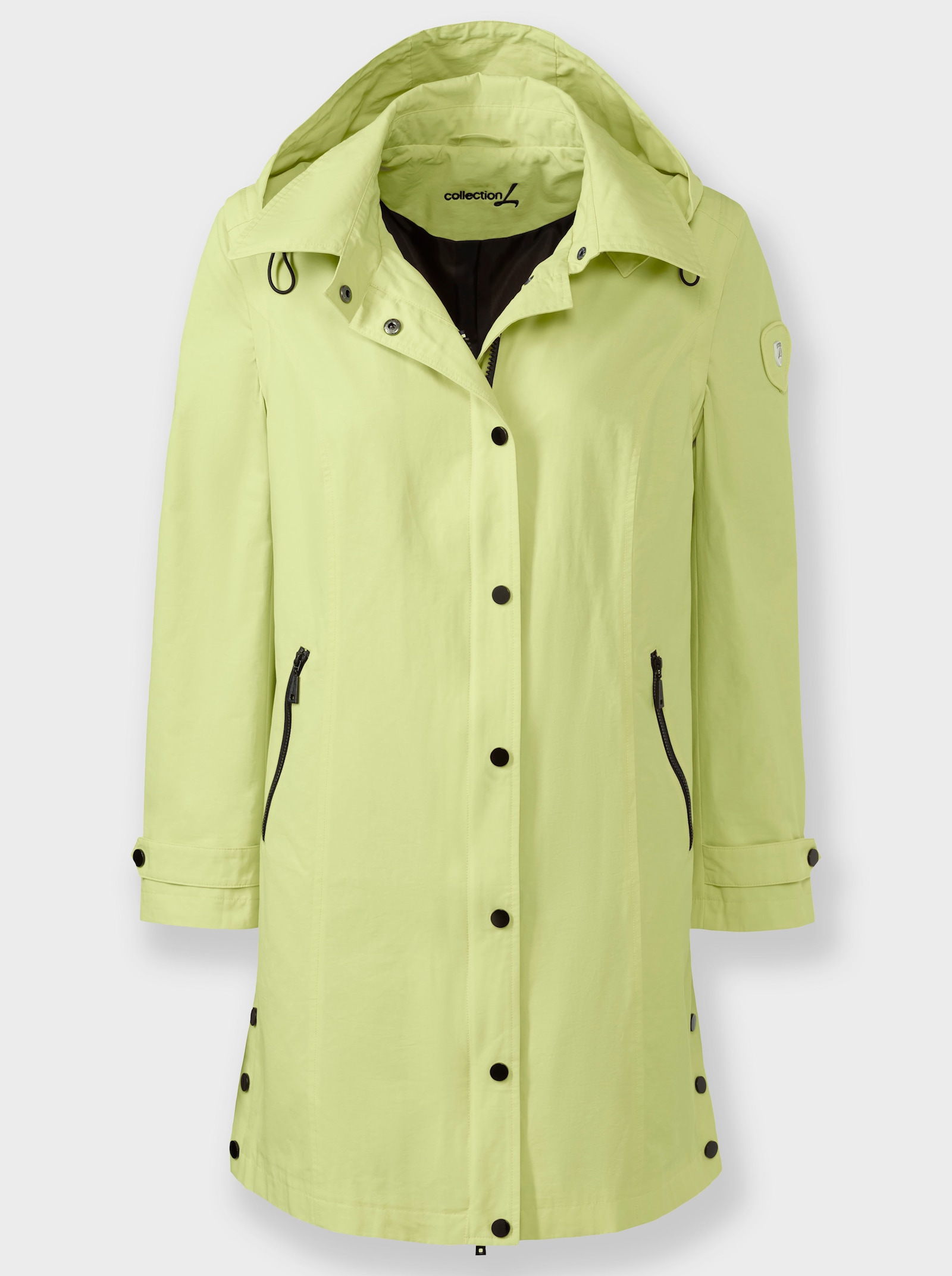 2-in-1-Jacke mit abnehmbarer Kapuze - pistazie