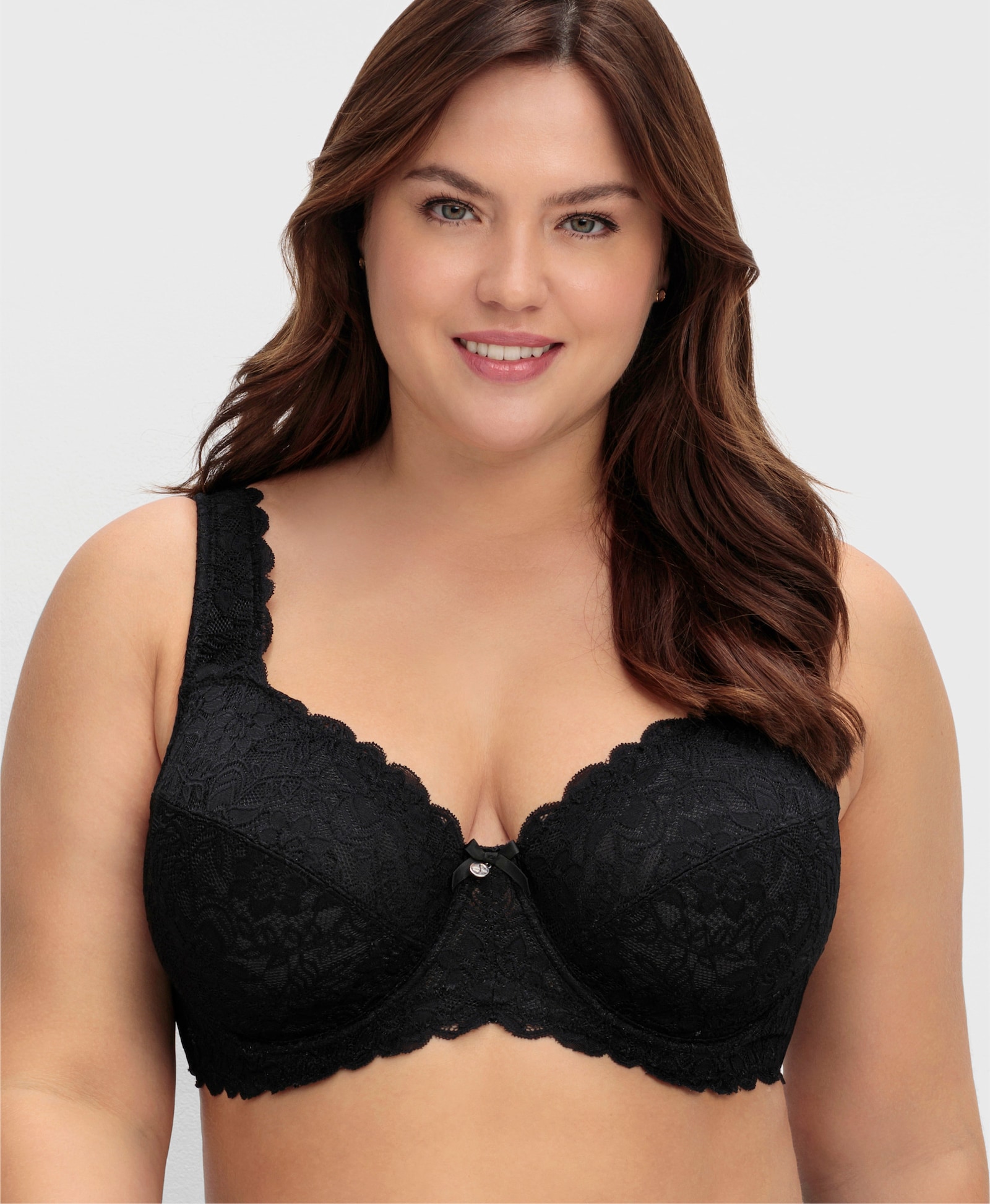 sheego Bügel-BH und Seitenstützen - schwarz