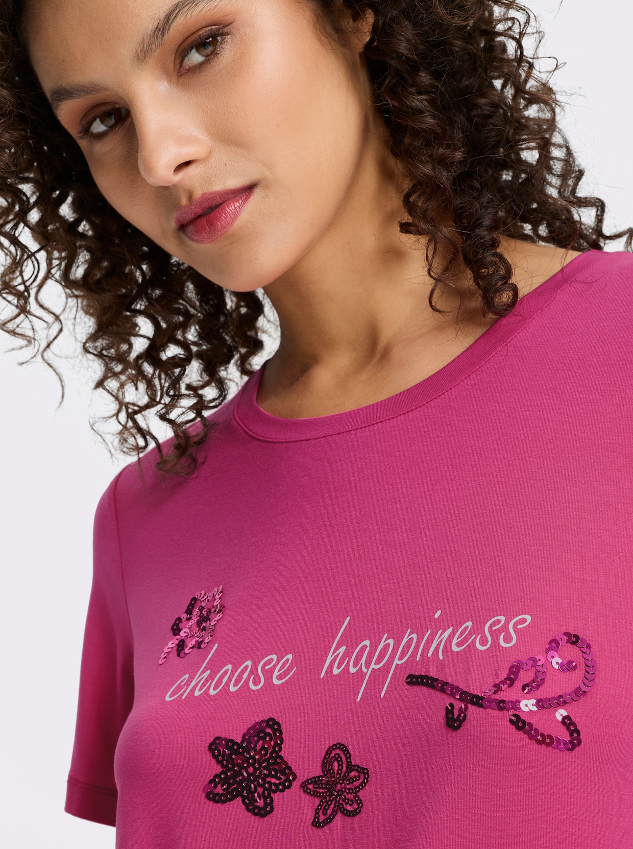 heine Kurzarmshirt - fuchsia
