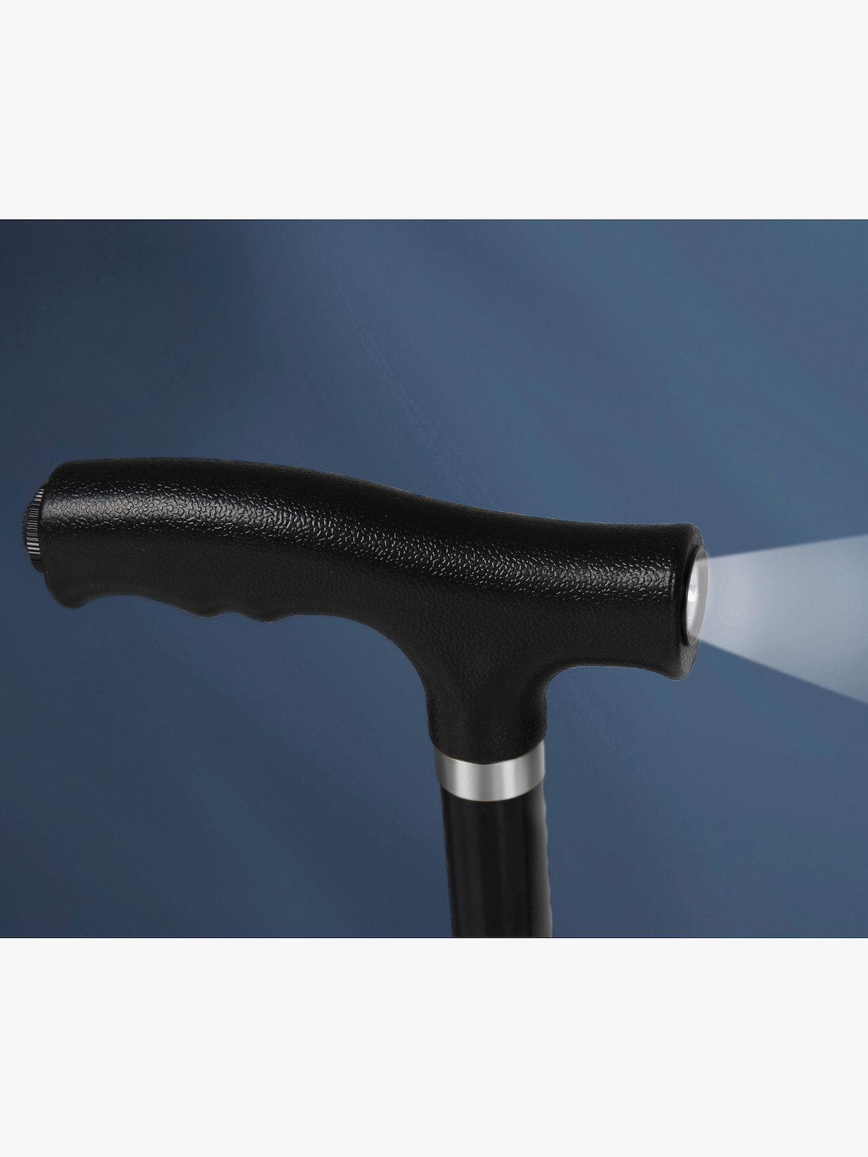 Gehstock mit LED-Licht - schwarz