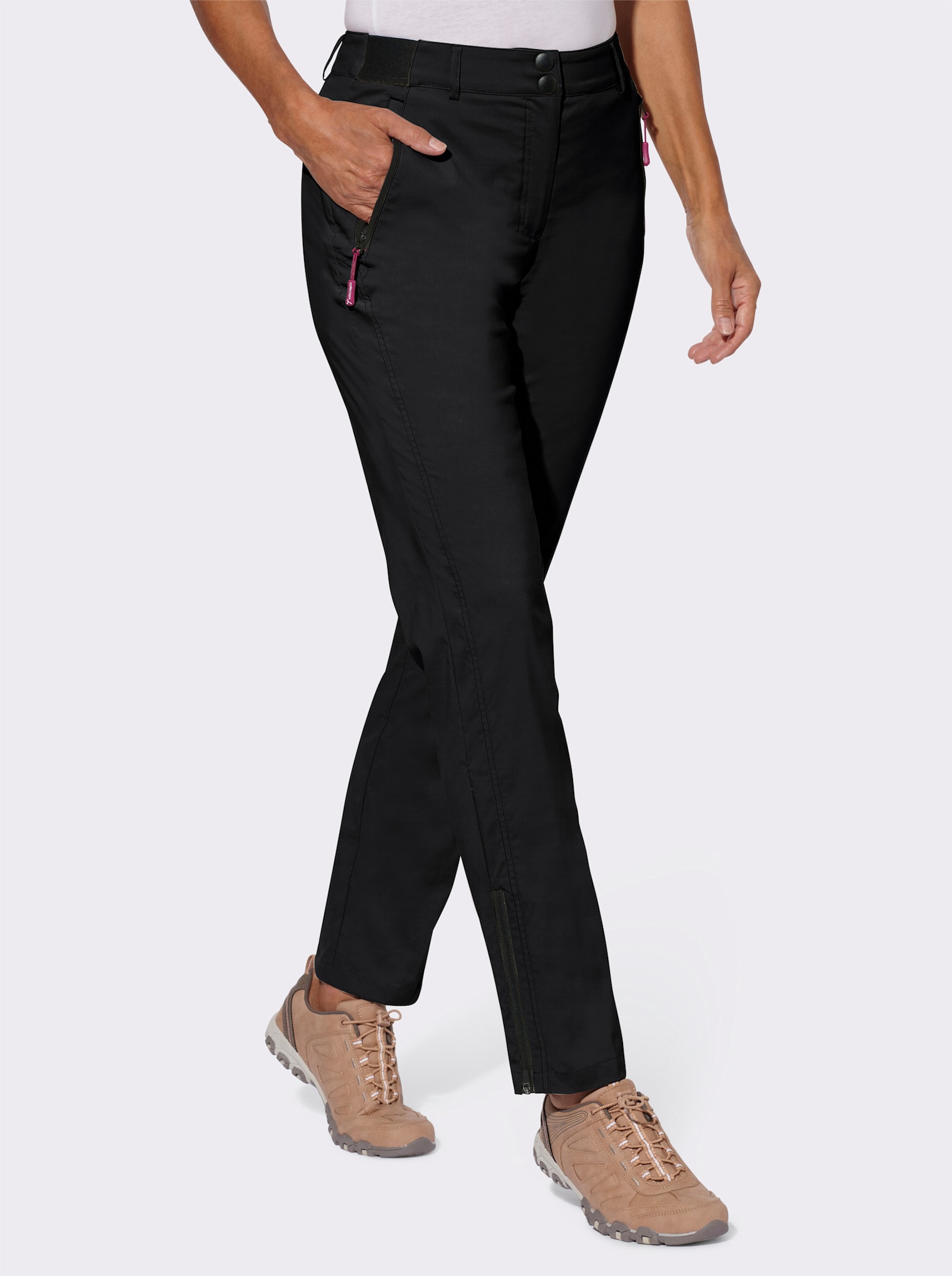 Funktionshose mit seitlichem Dehnbund - schwarz