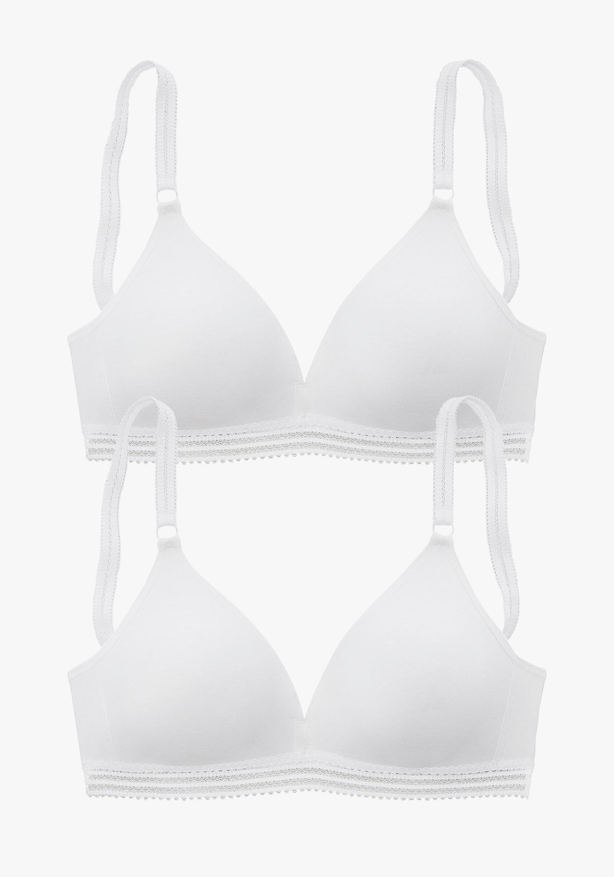 petite fleur Soutien-gorge doux - 2x blanc