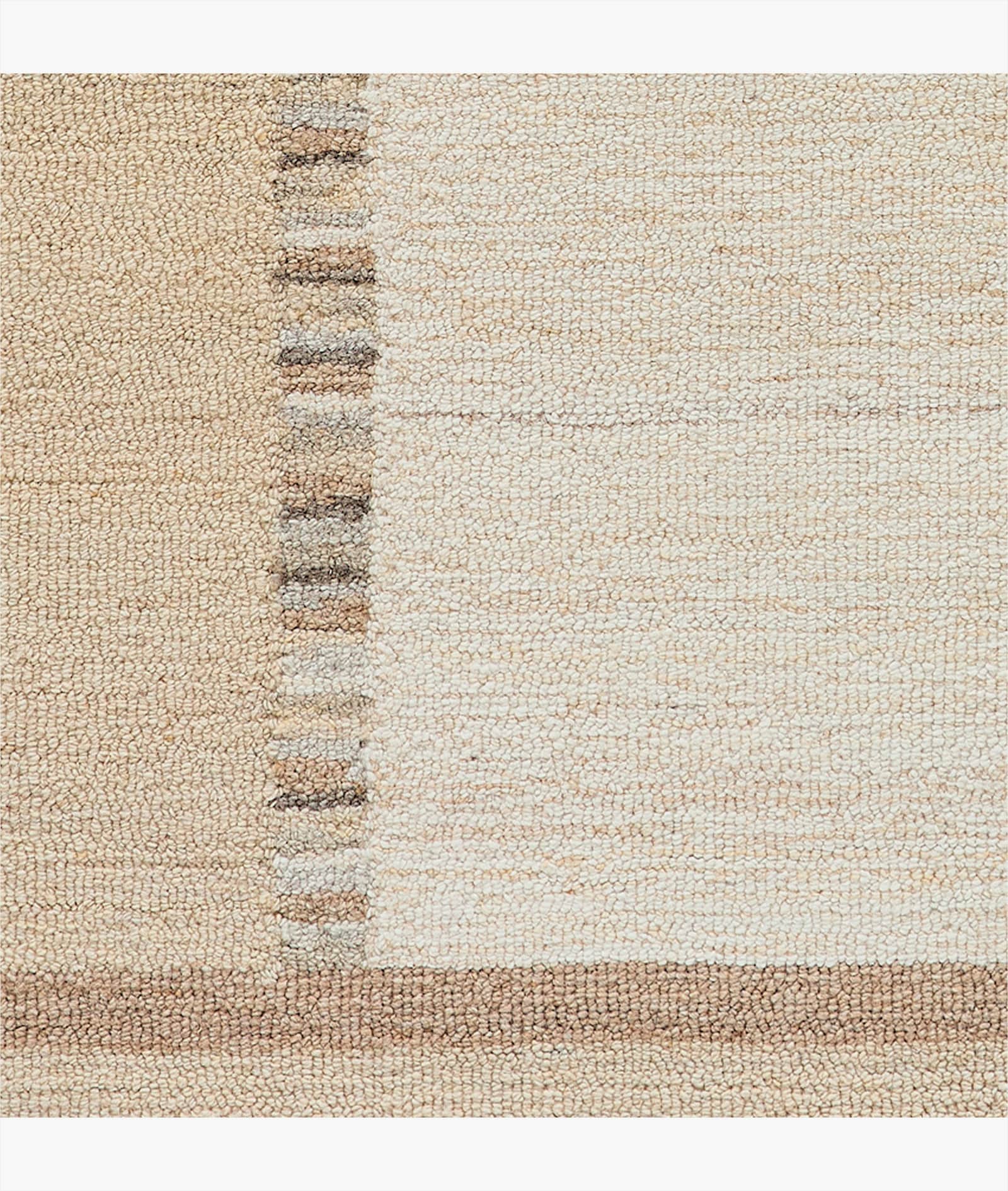 Teppich aus Schurwolle, handgewebt - elfenbein-camel