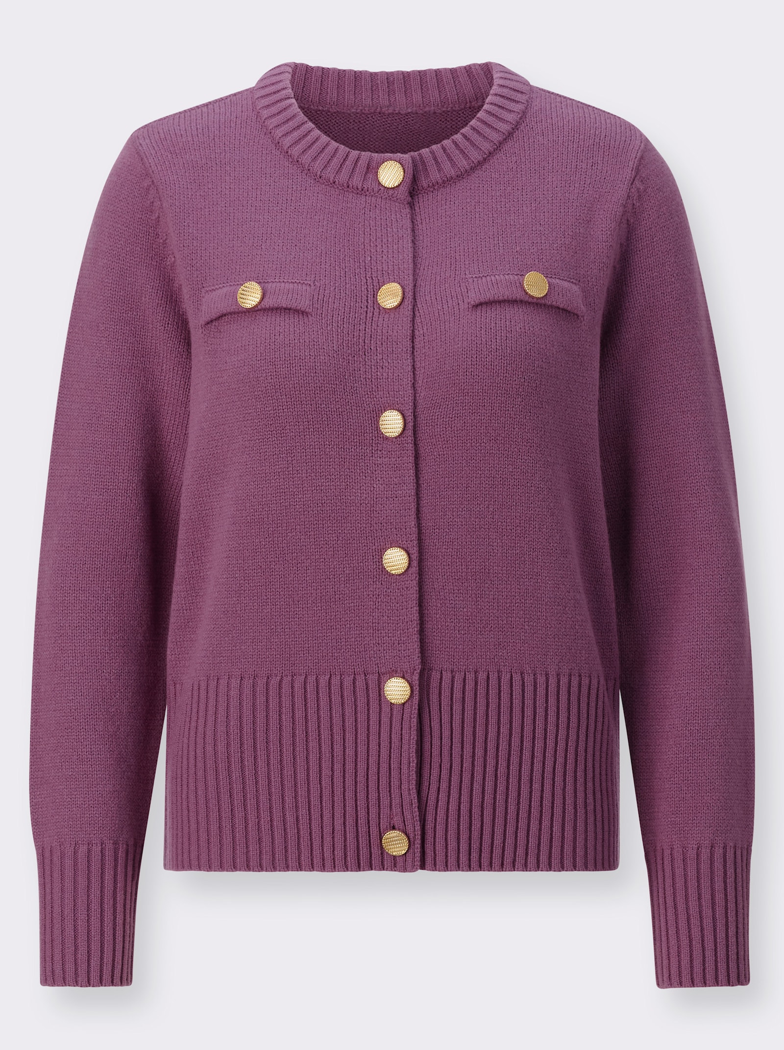 Cardigan in kurzer Form - violett