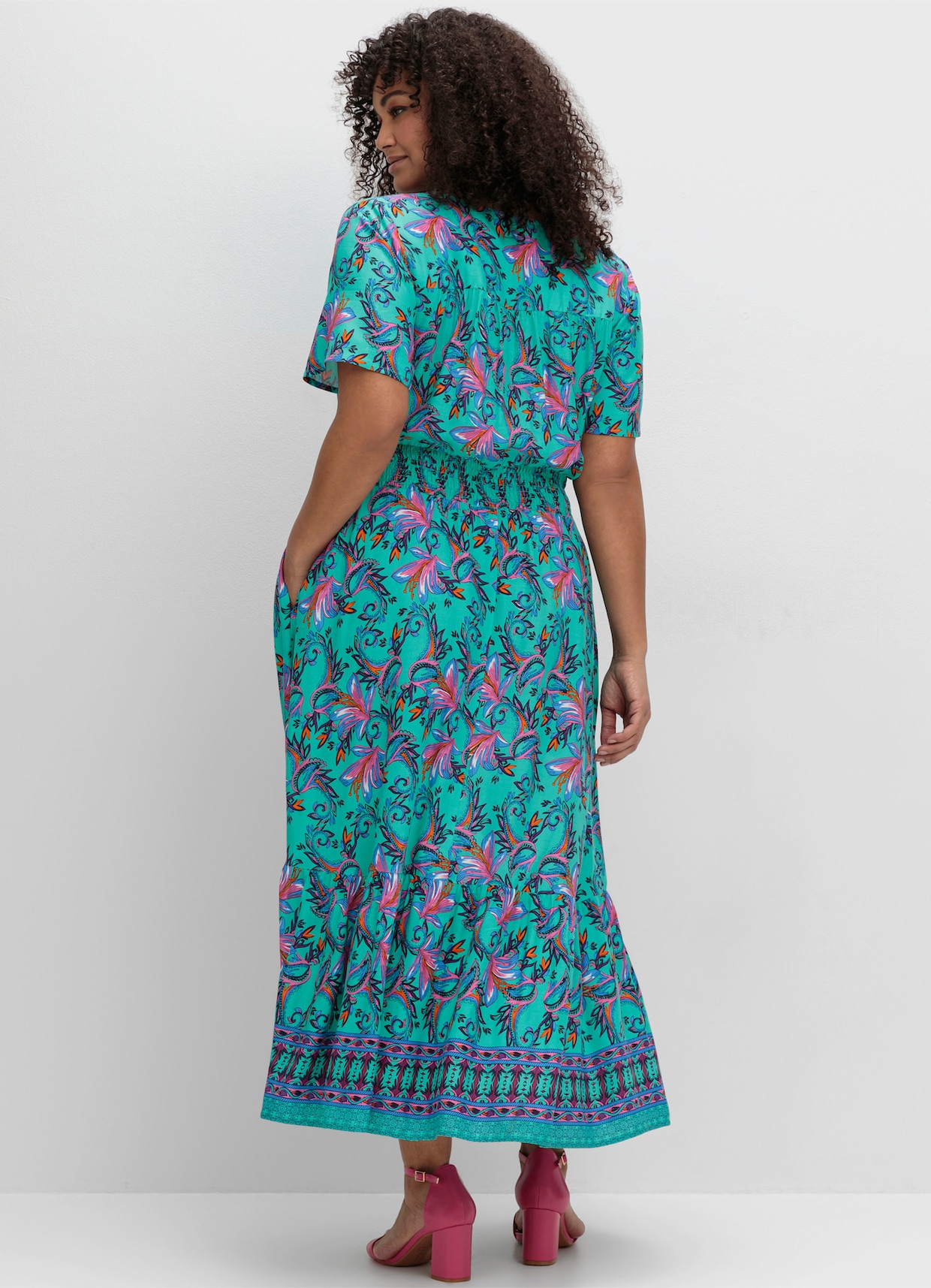sheego by Joe Browns Maxikleid - aqua-gemustert