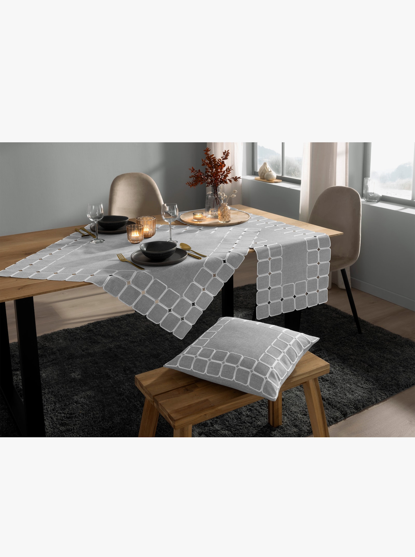 Tischdecke - hellgrau