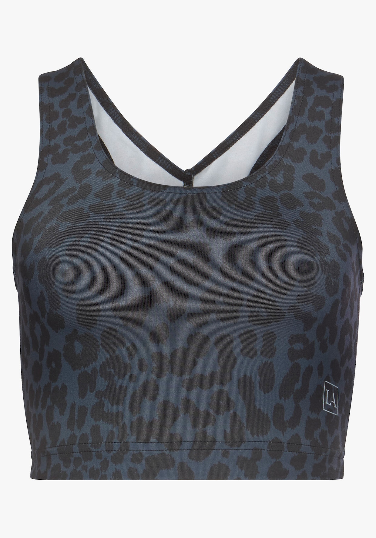 LASCANA ACTIVE Functioneel shirt - antraciet/leo