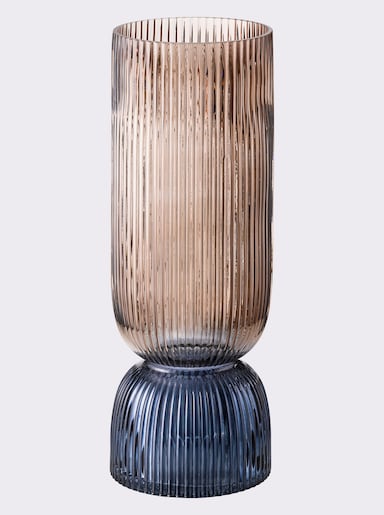 Impressionen Vase - beige-blau