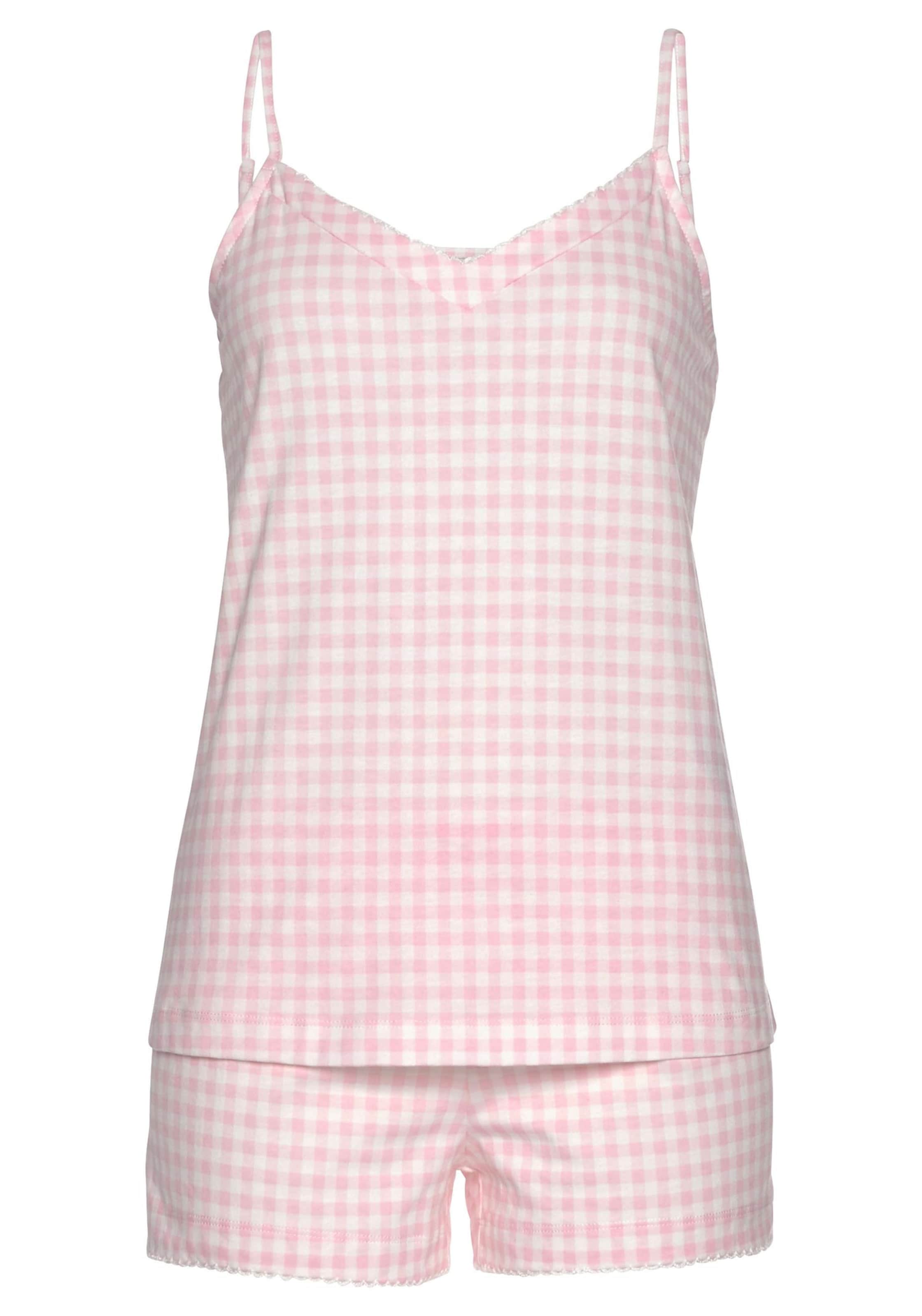 Damenmode Nachtwäsche & Homewear Vivance Dreams Shorty in rosa-weiß Damenmode Nachtwäsche & Homewear Vivance Dreams Shorty in rosa-weiß