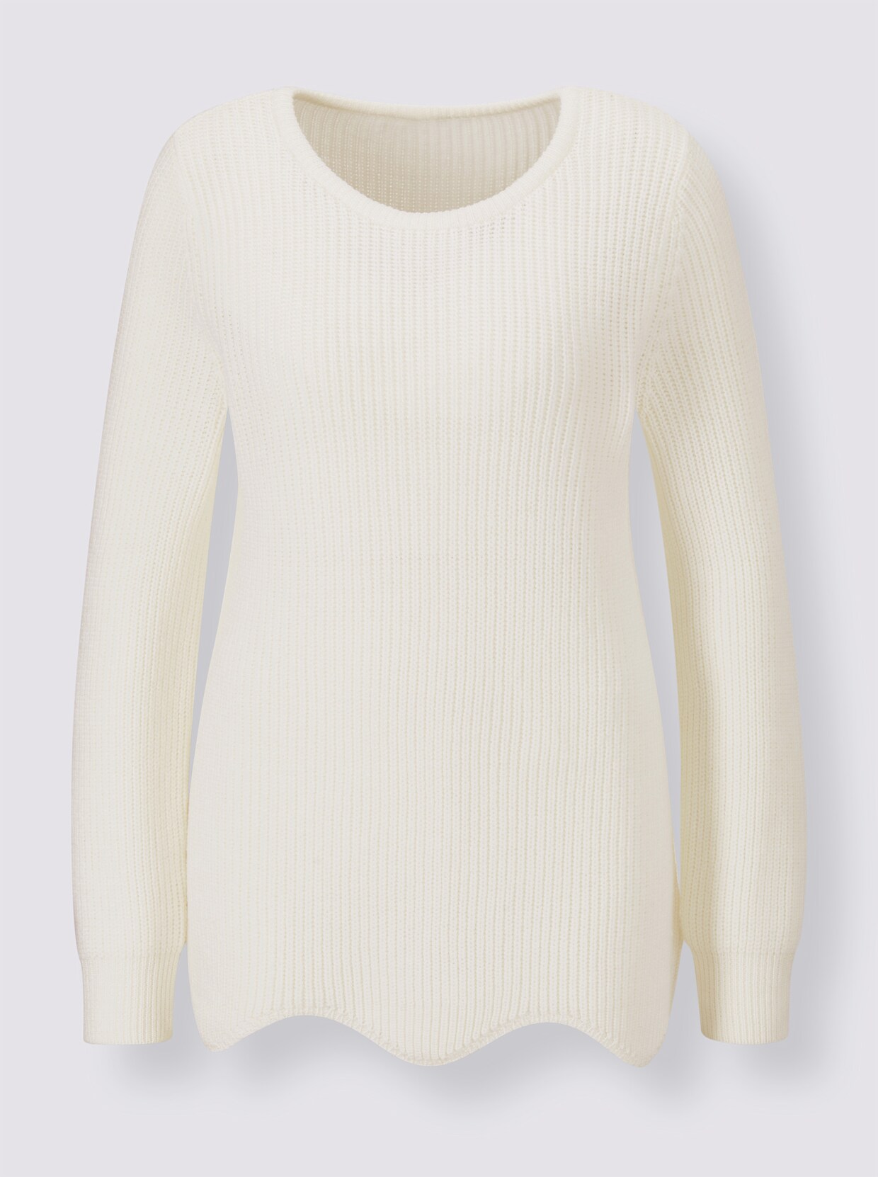 CREATION L PREMIUM Merino-Pullover - ecru