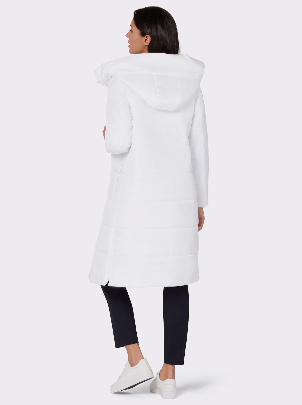 Prešívaný kabát - biela