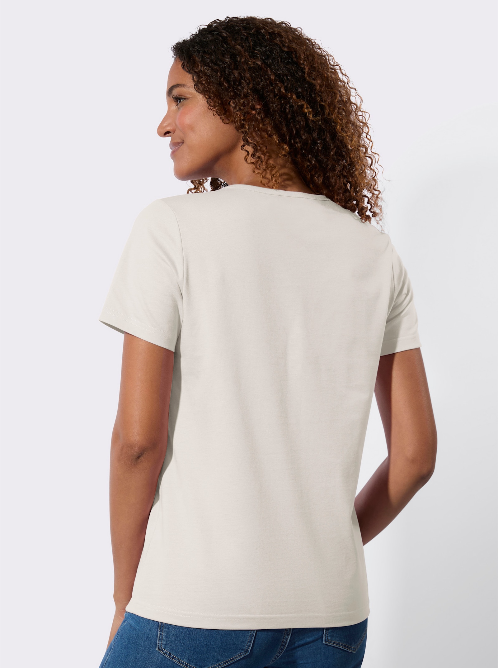 Tričko s krátkým rukávem v balení po 2 ks - ecru + ecru