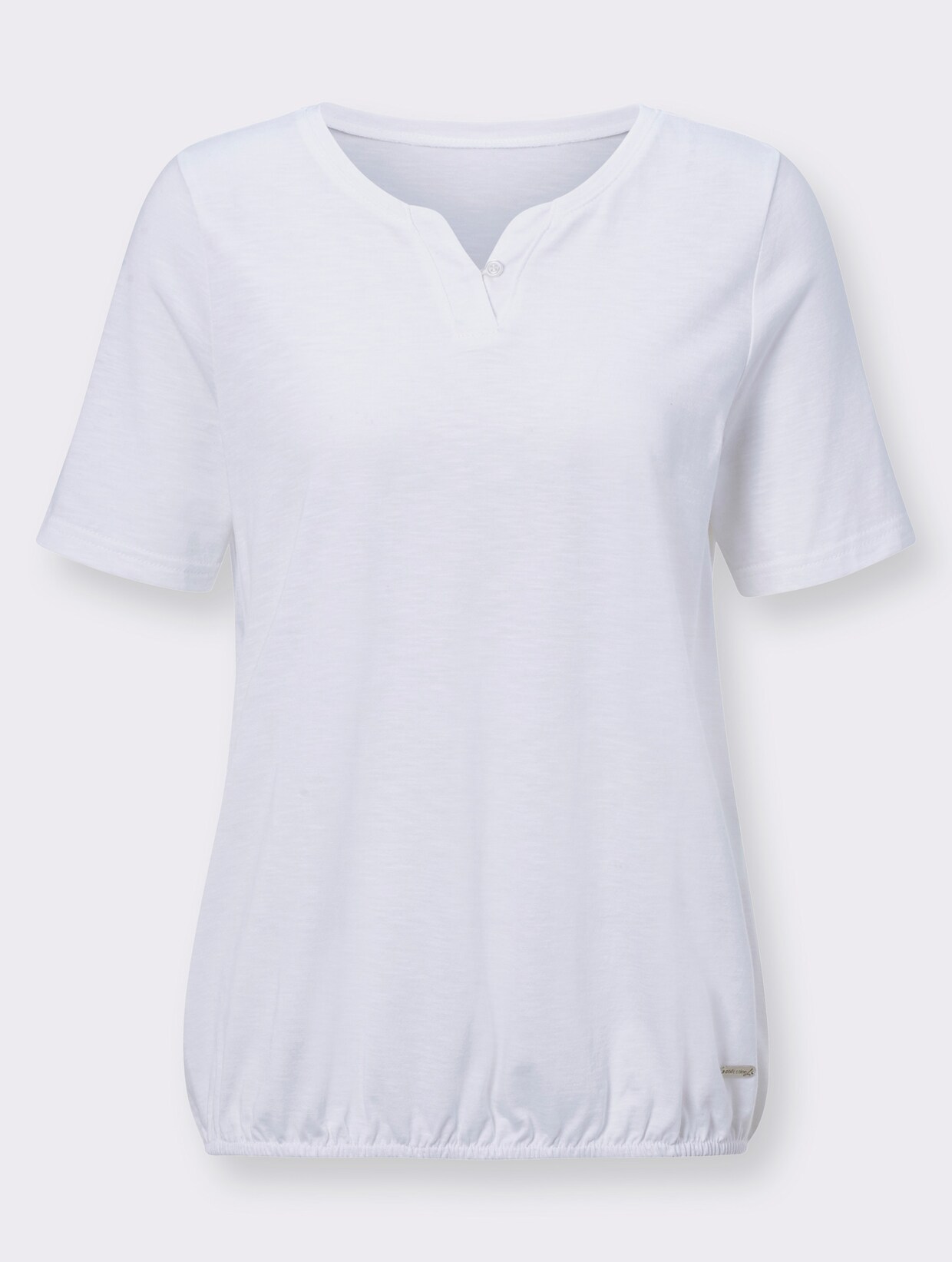Shirt met ronde hals - wit