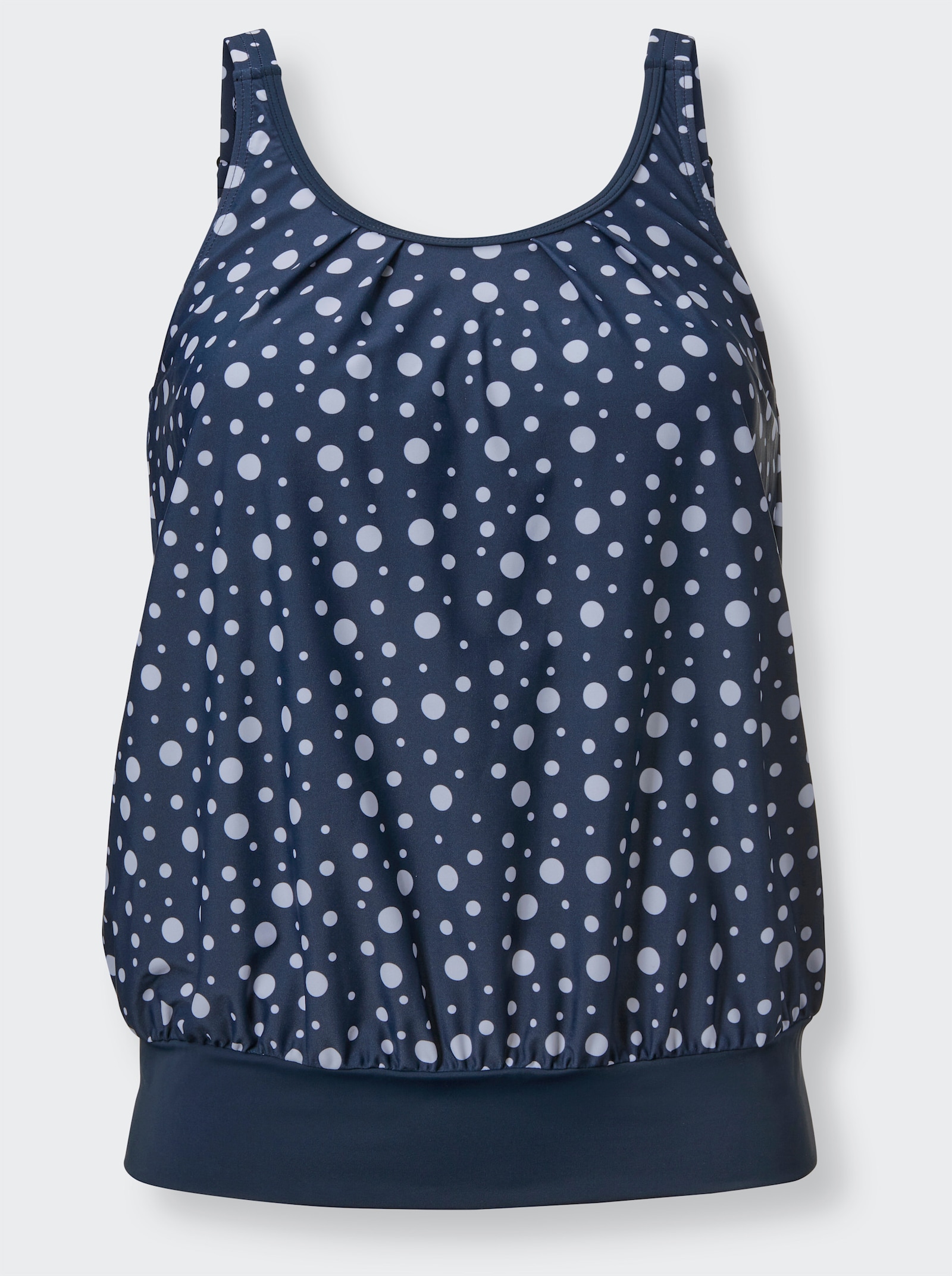 feel good Oversized-Tankini-Top - dunkelblau-getupft