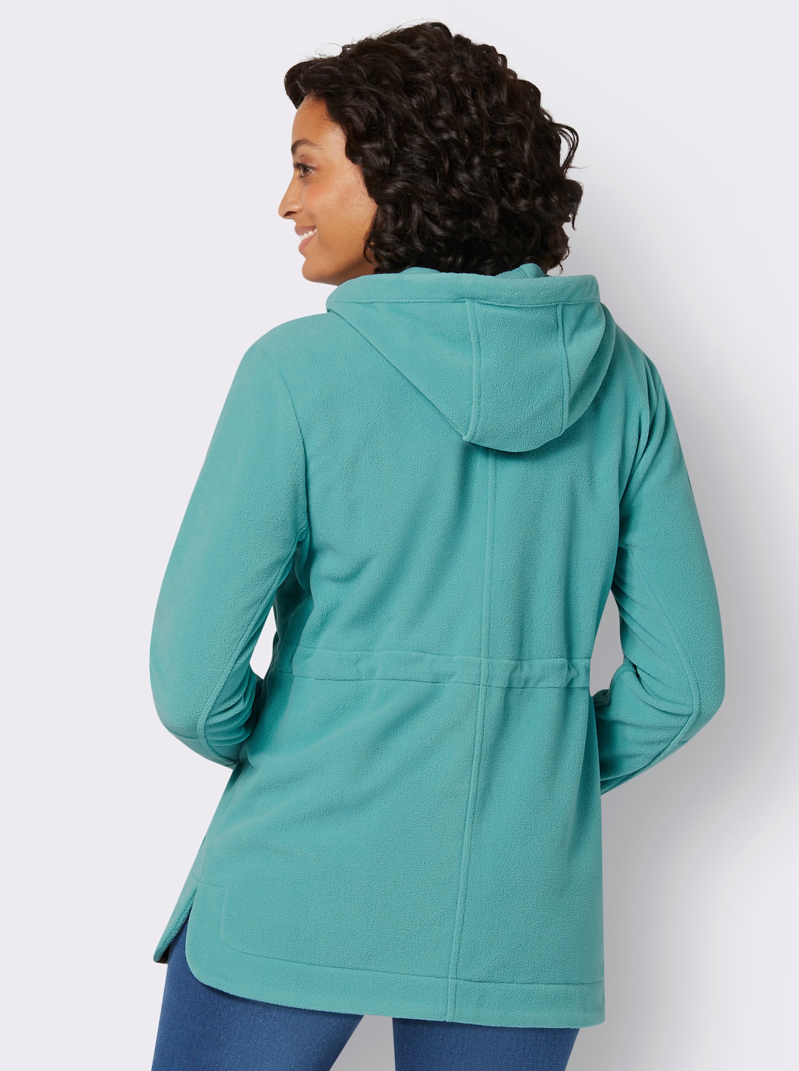 Fleecejacke mit Tunnelzug in der Taille - ozean