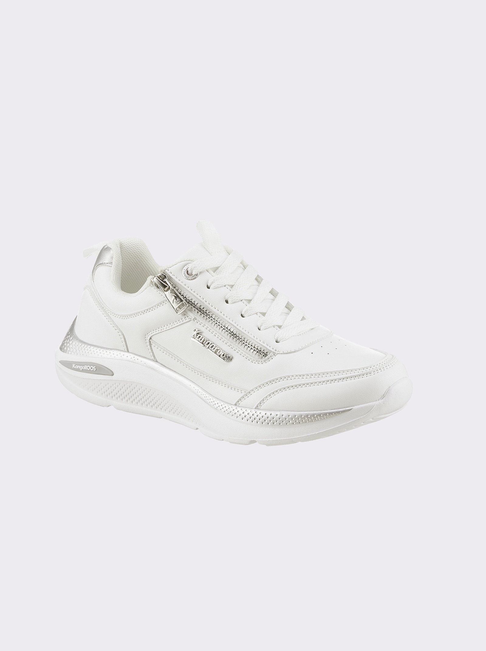 KangaROOS Sneaker mit metallisch schimmernden Akzenten - weiß