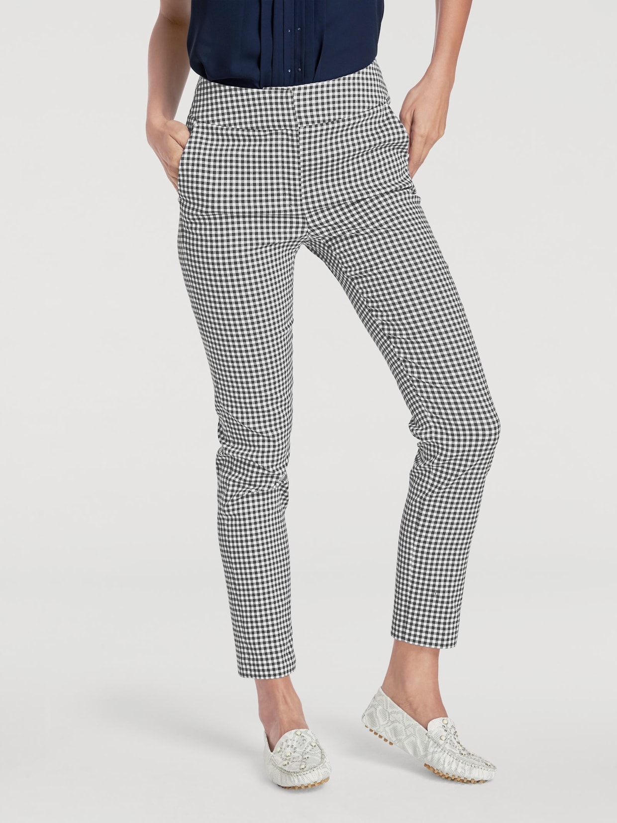 Linea Tesini Pantalon - noir-blanc