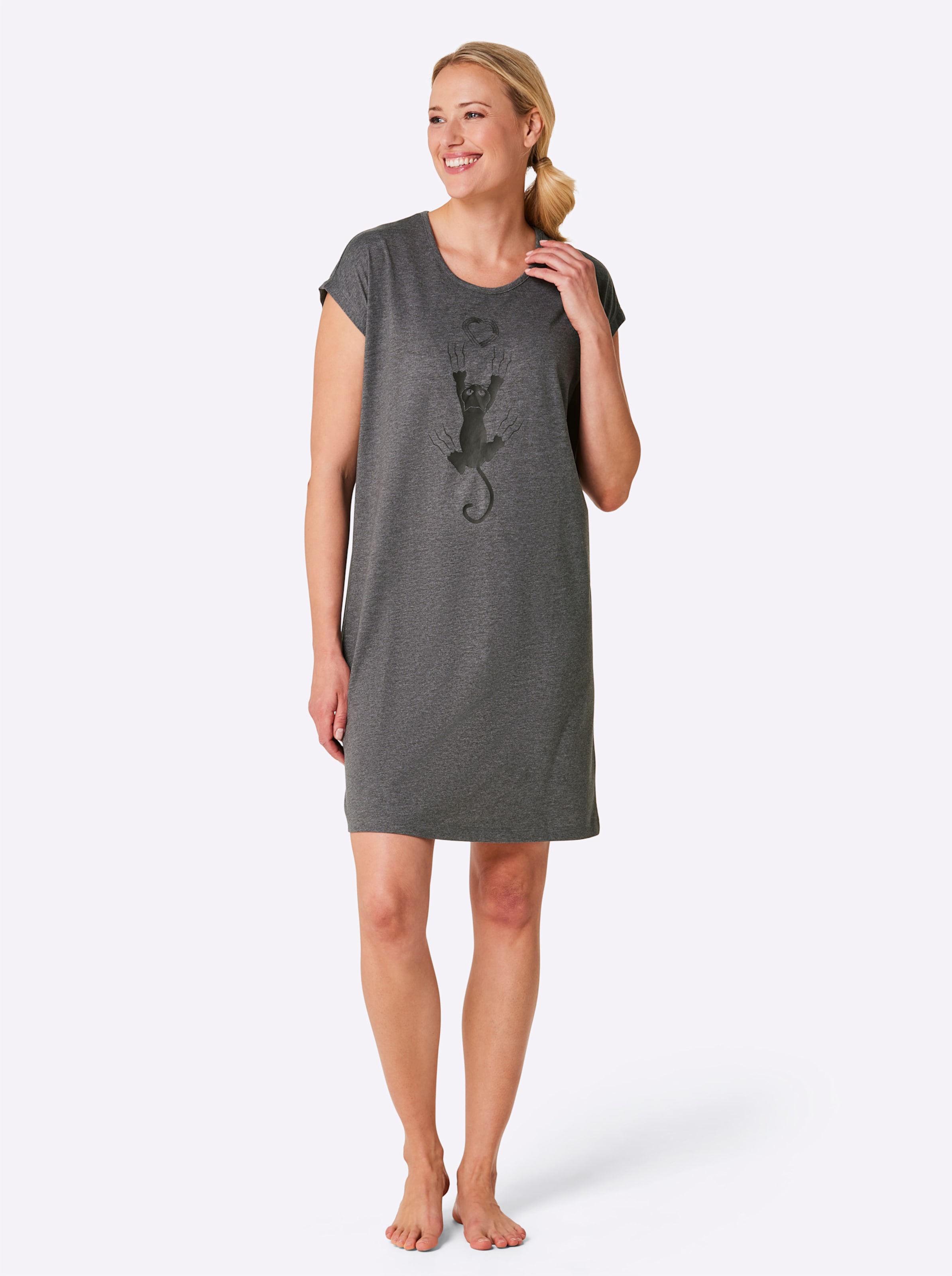 Slaapshirts geel/grafiet + antraciet/grafiet, foto 3