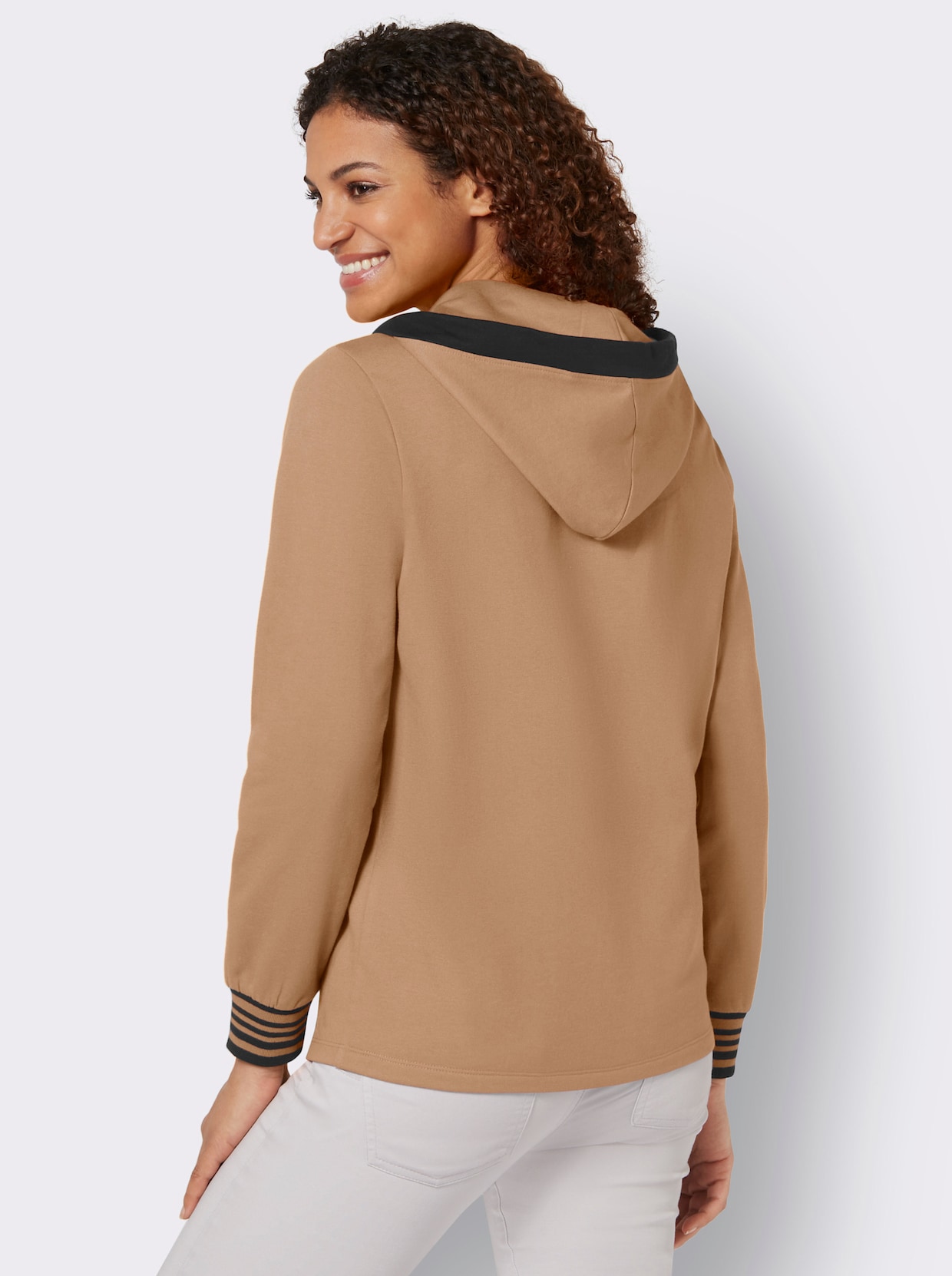 Shirt met capuchon - camel