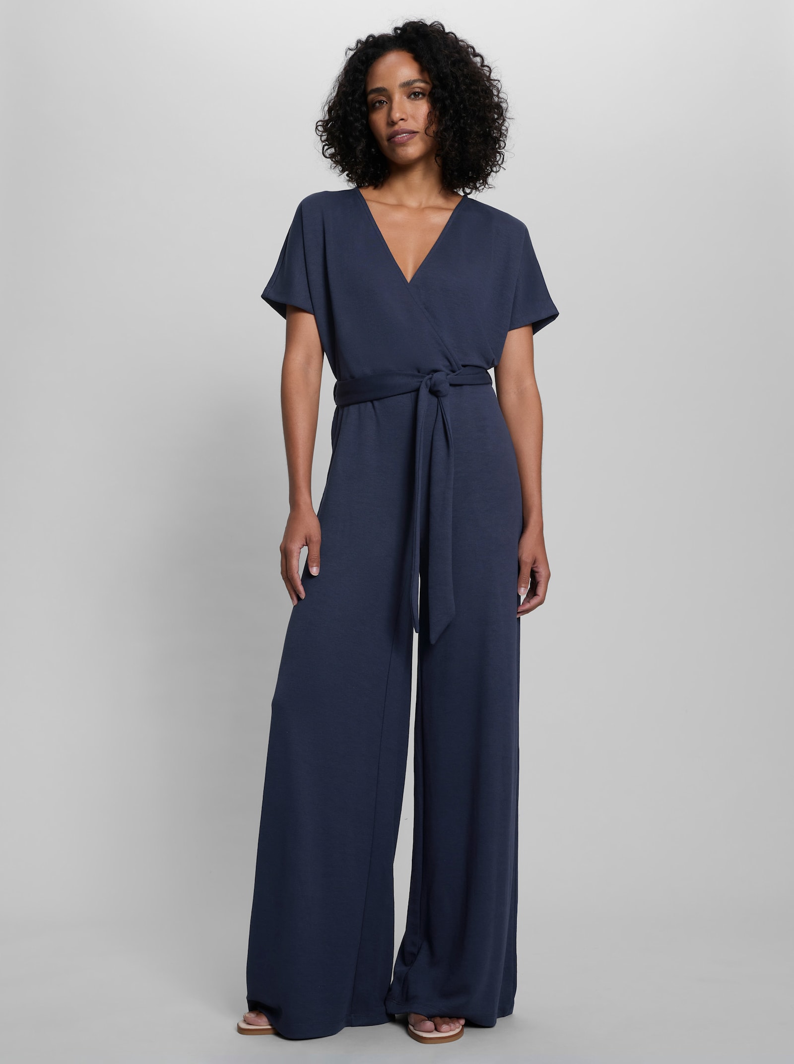 heine Jumpsuit in Wickel-Optik - marine
