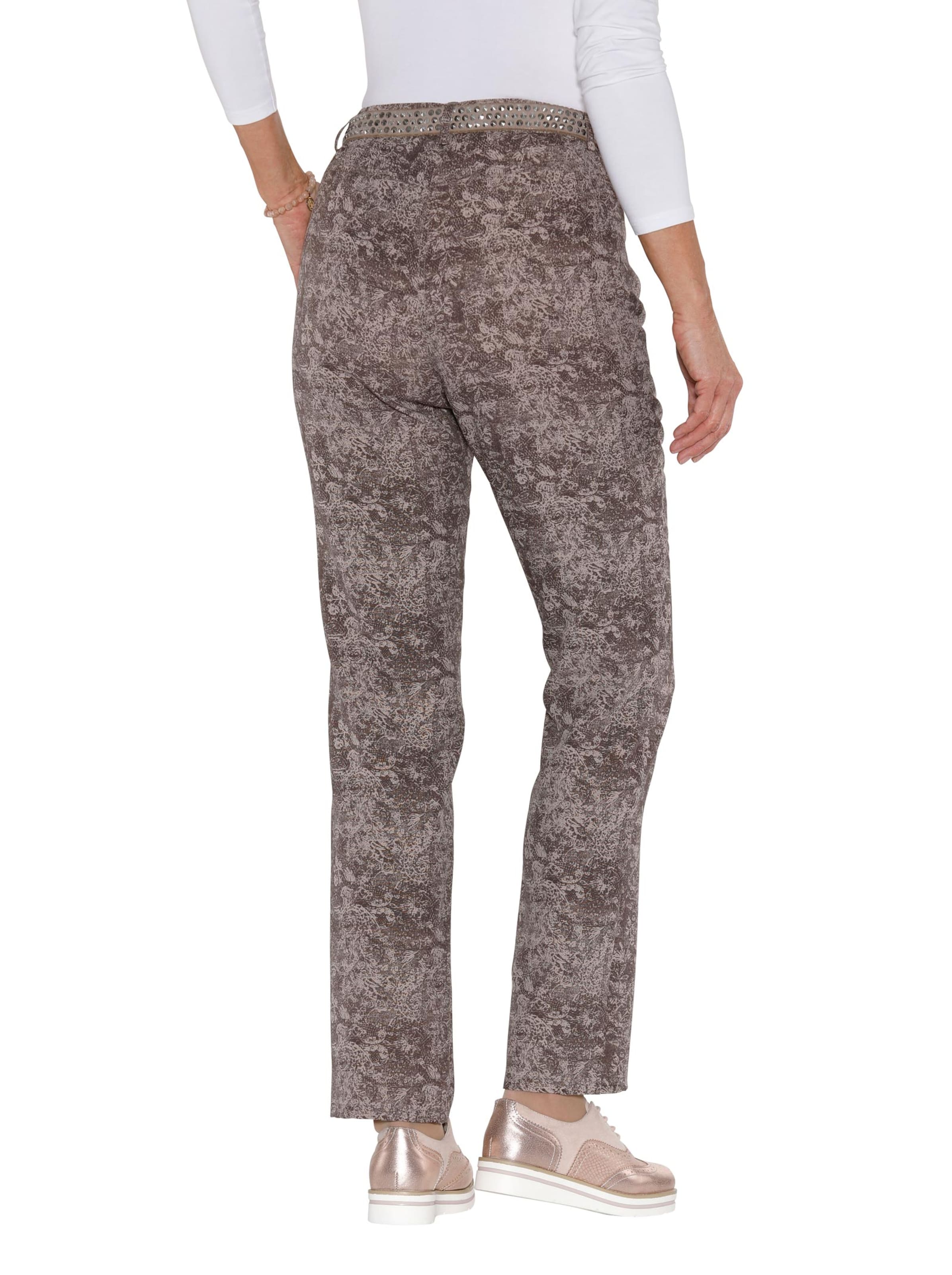 Hose - taupe-gemustert