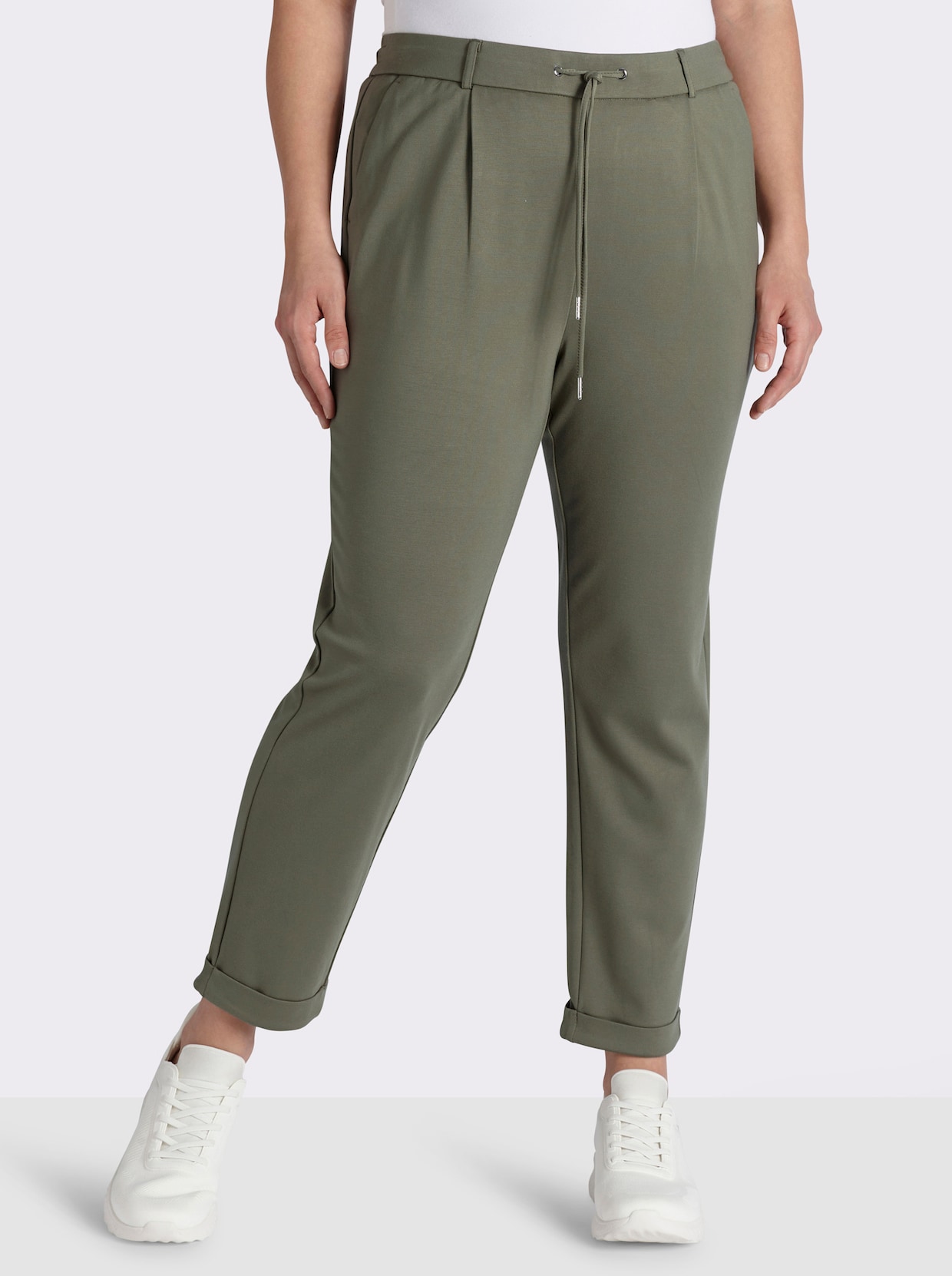 Jogg Pants in Interlock-Qualität - khaki