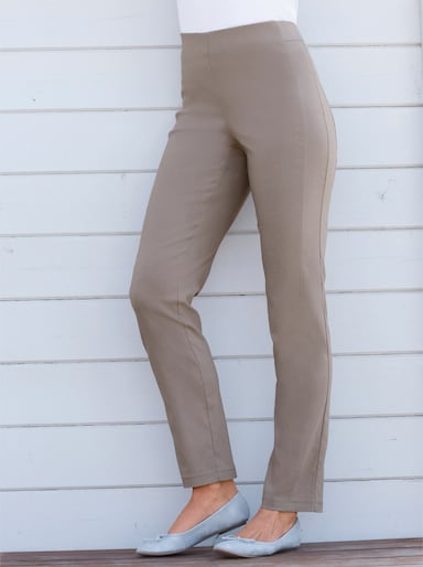 Stehmann Comfort line Hose mit Dehnbund, Viskose-Qualität - taupe