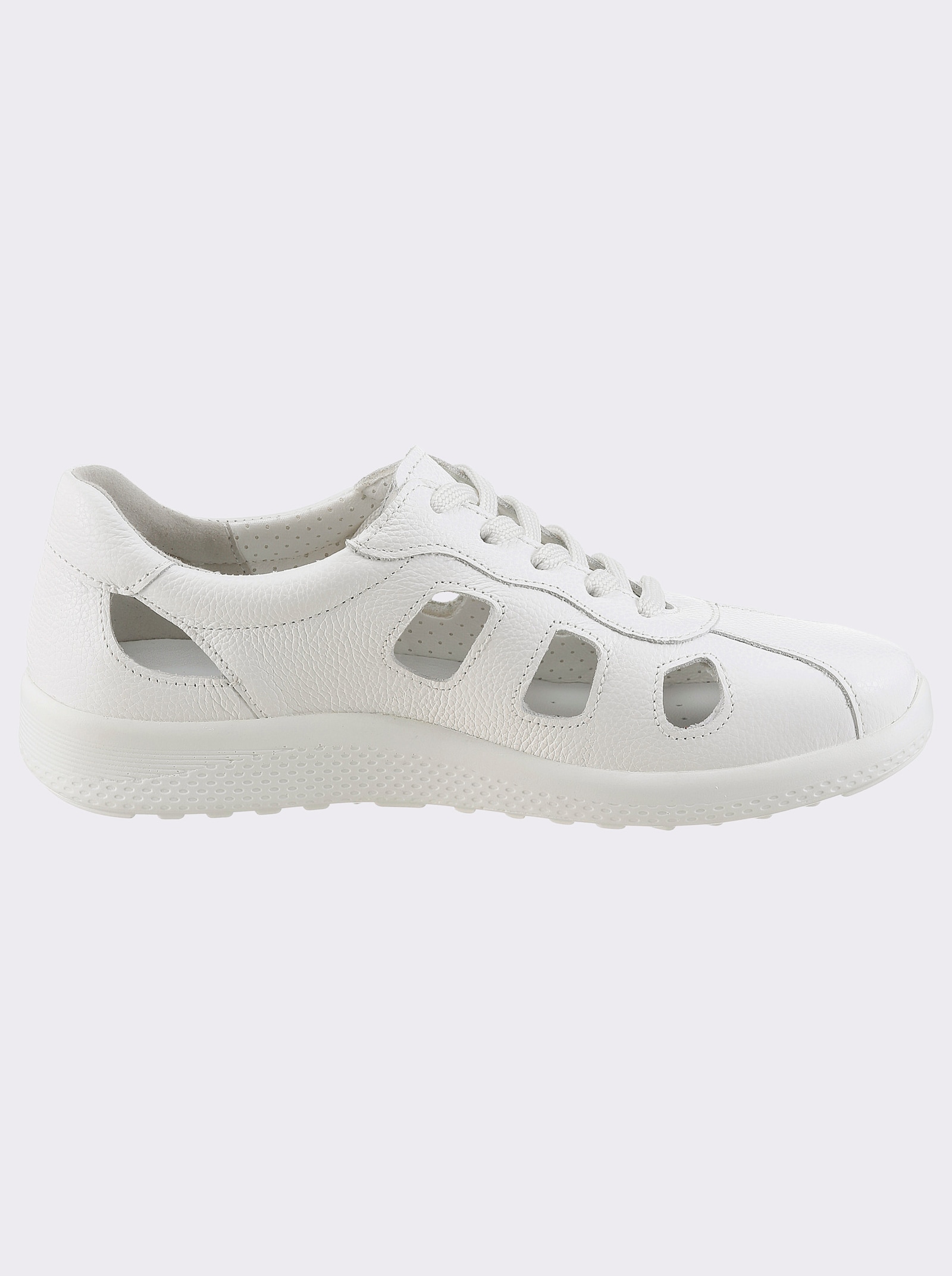airsoft modern+ Schnürschuh mit Durchbrüchen - weiß
