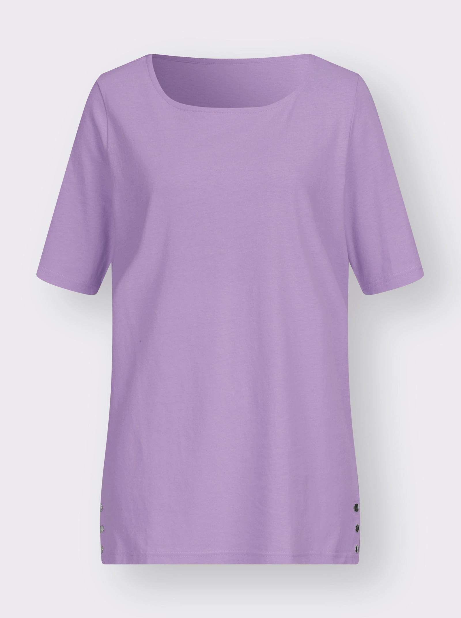 Tričko, kr.rukávy, ozd.plat. - levanduľová