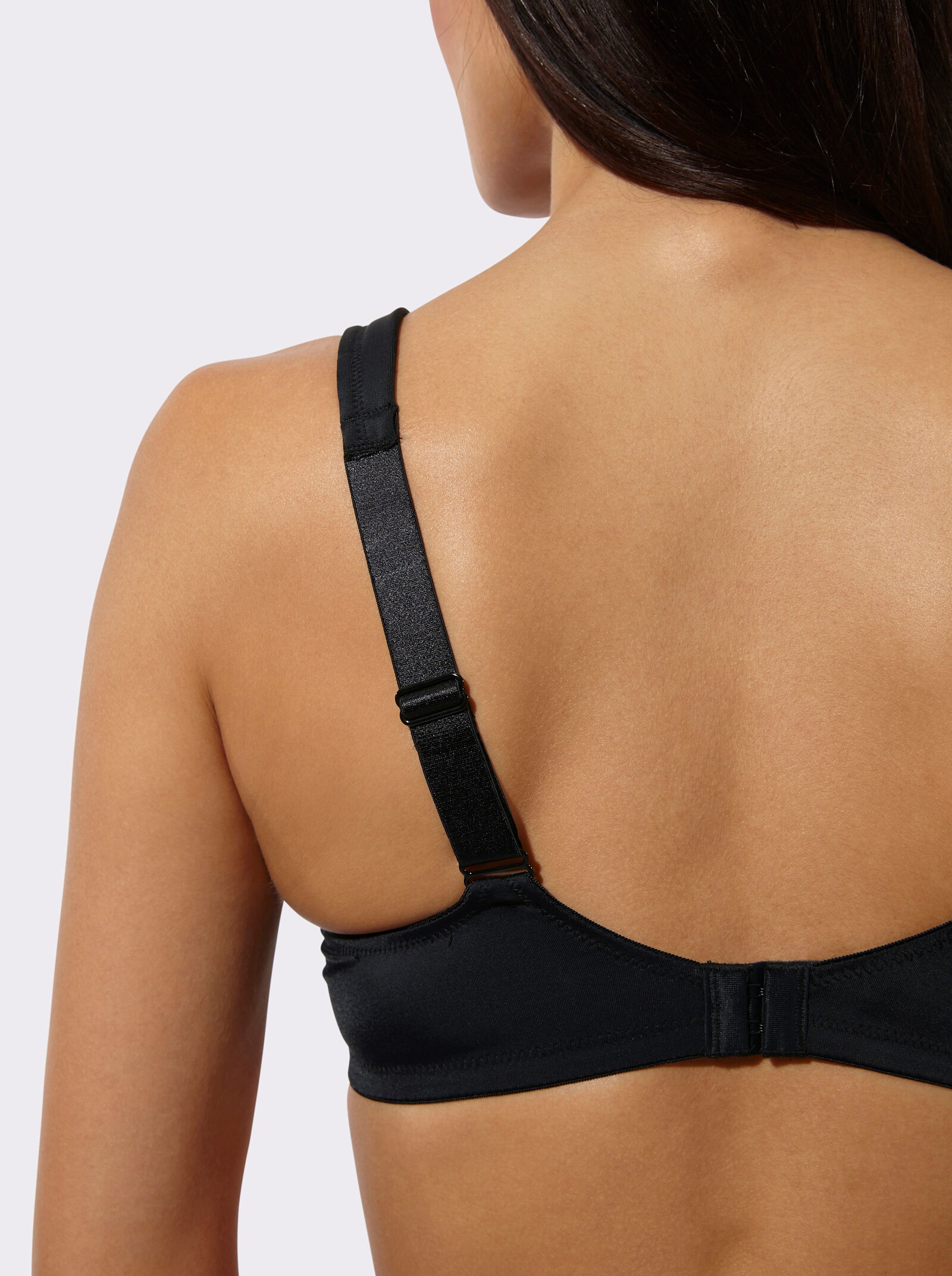 wäschepur Entlastungs-BH mit Bügel mit wattierten Komfortträgern - schwarz