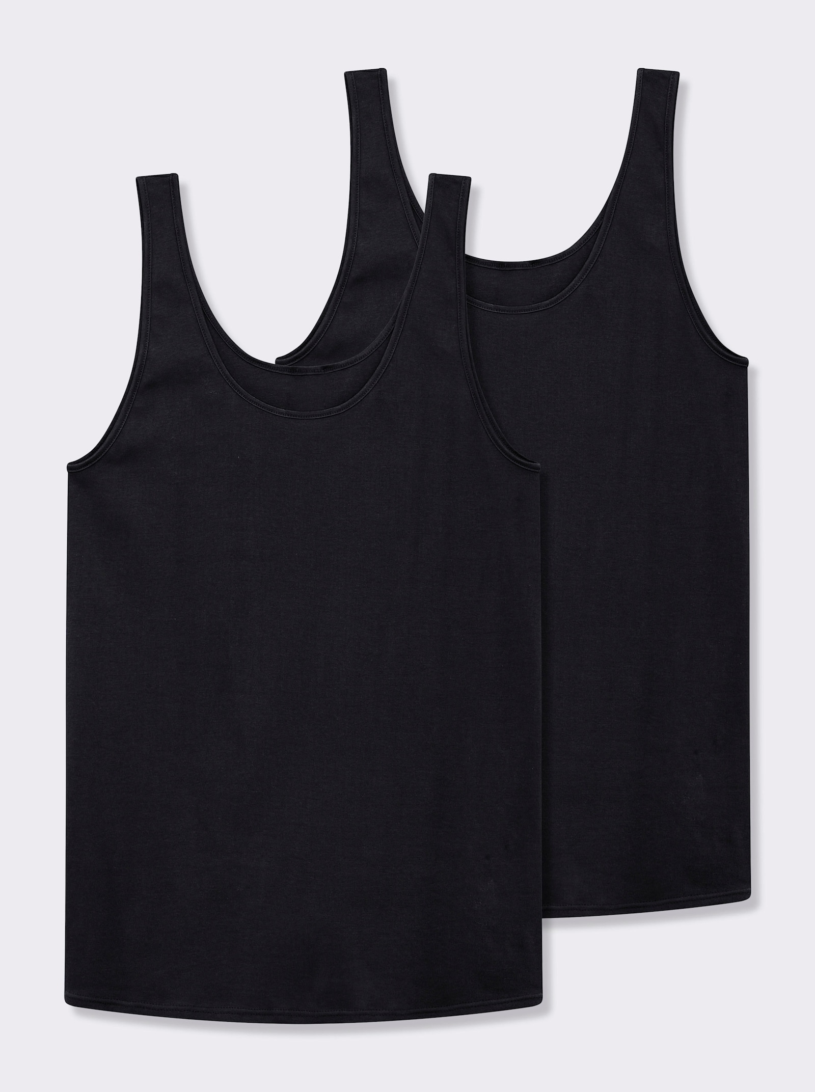 Nina von C. Achselhemd im Doppelpack - schwarz