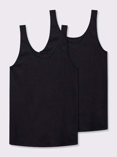 Nina von C. Achselhemd im Doppelpack - schwarz