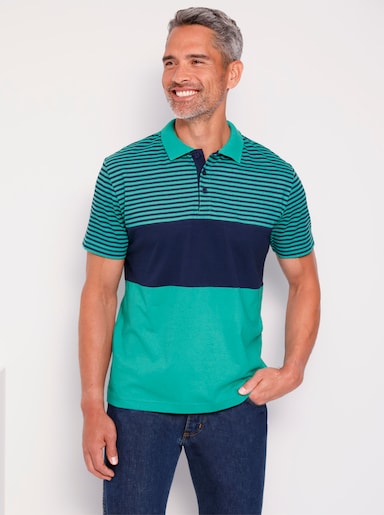 Poloshirt - smaragd-marine