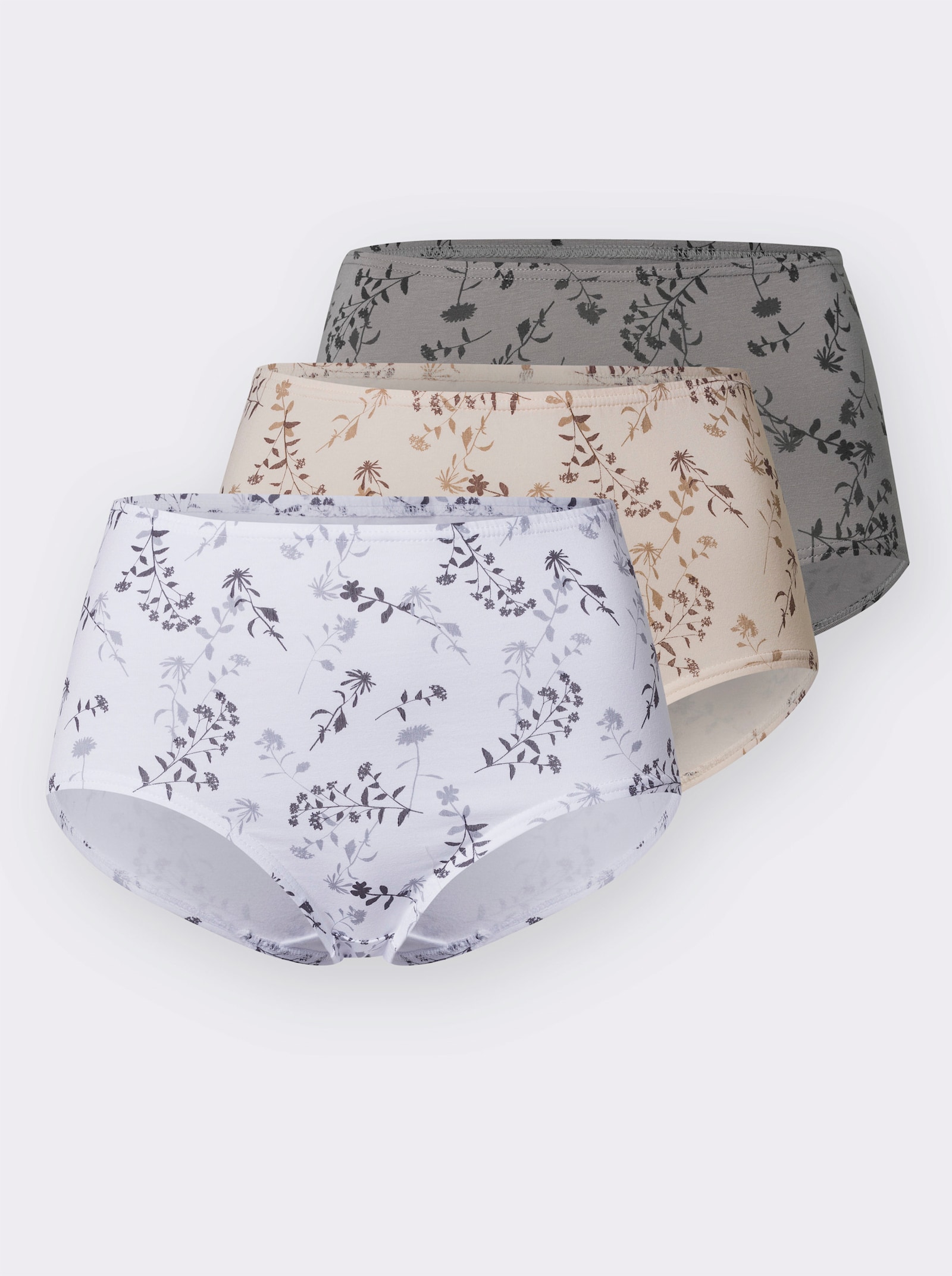 Tailleslip in stretchkwaliteit - wit + grijs + ivoor