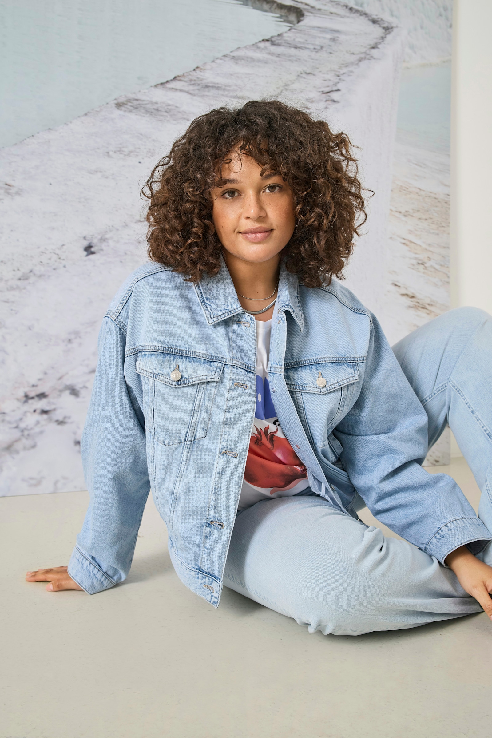 ONLY CARMAKOMA Jeansjacke - light blue denim