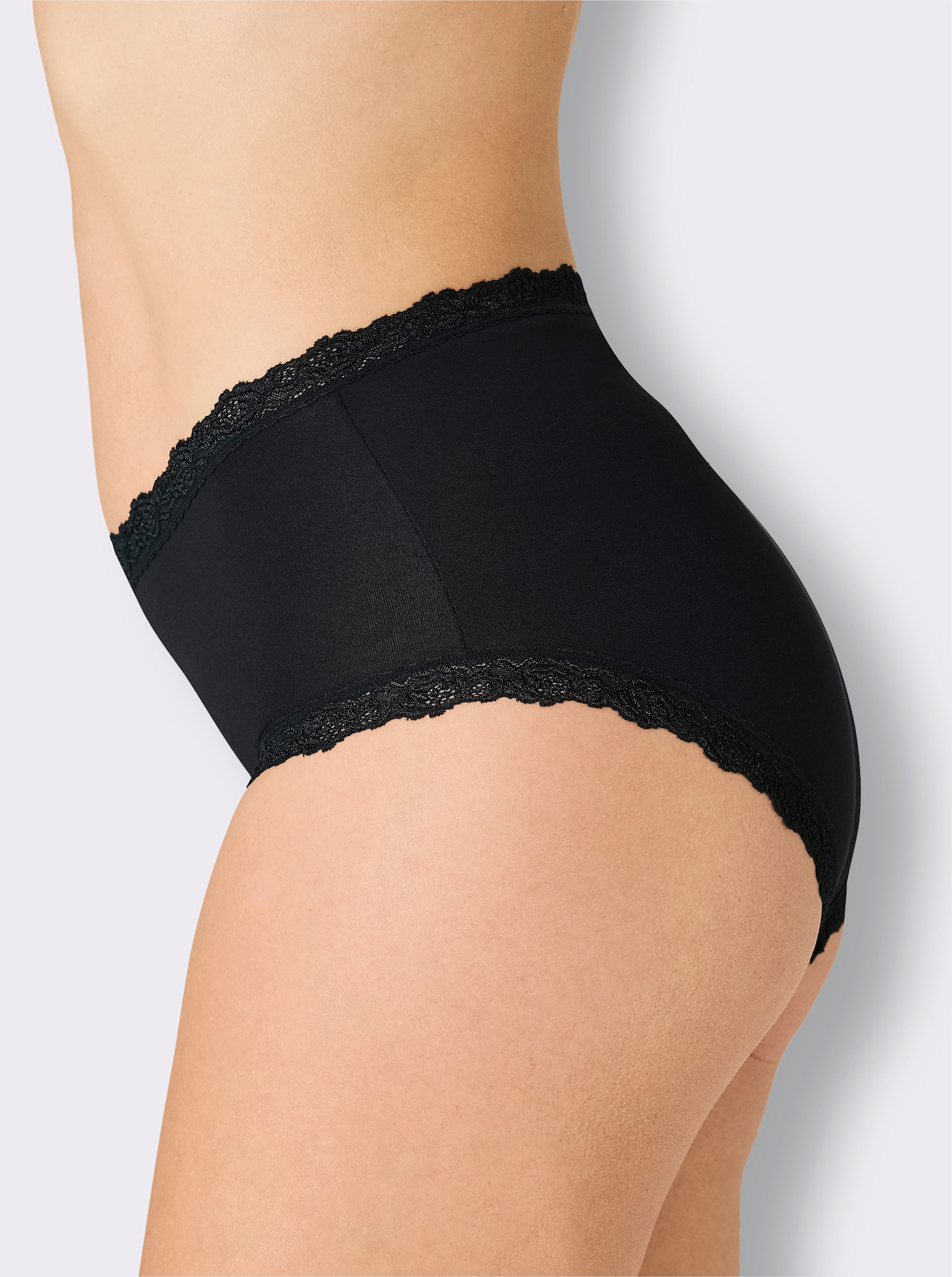 Nina von C. Taillenslip mit elastischer Blütenspitze - schwarz